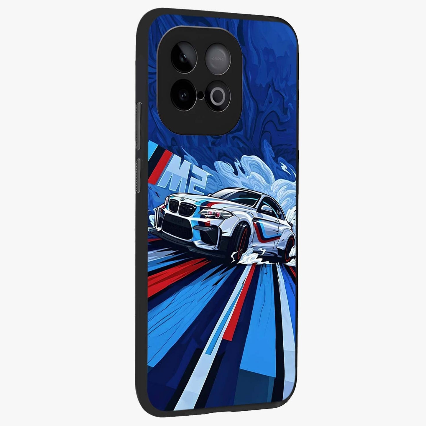 Drift Power Rush Glass Case upright view showcasing high speed racing artwork with bold automotive theme.