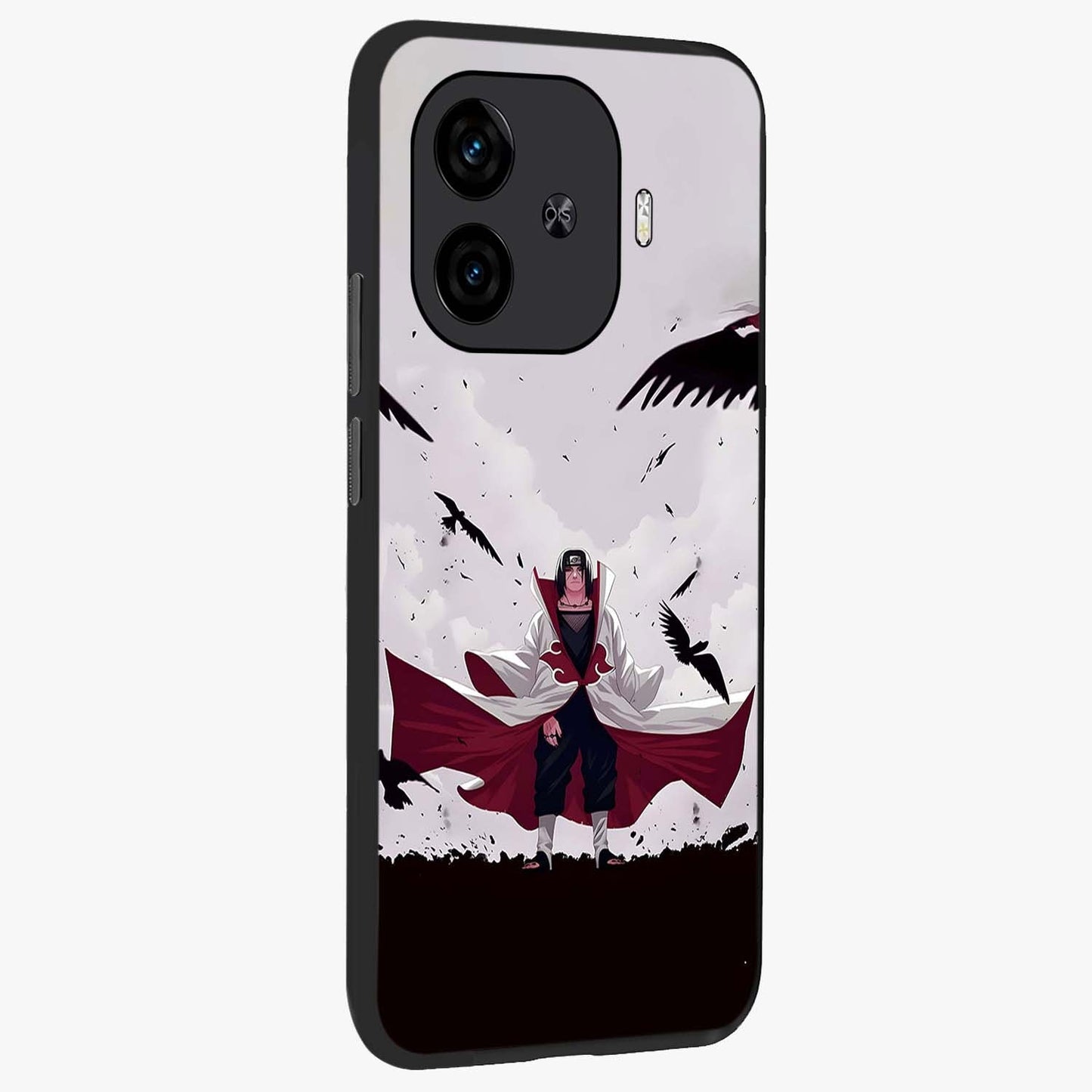 Cute And Simple White Hearts Glass Case upright view showcasing simple white hearts artwork with soft minimal theme.