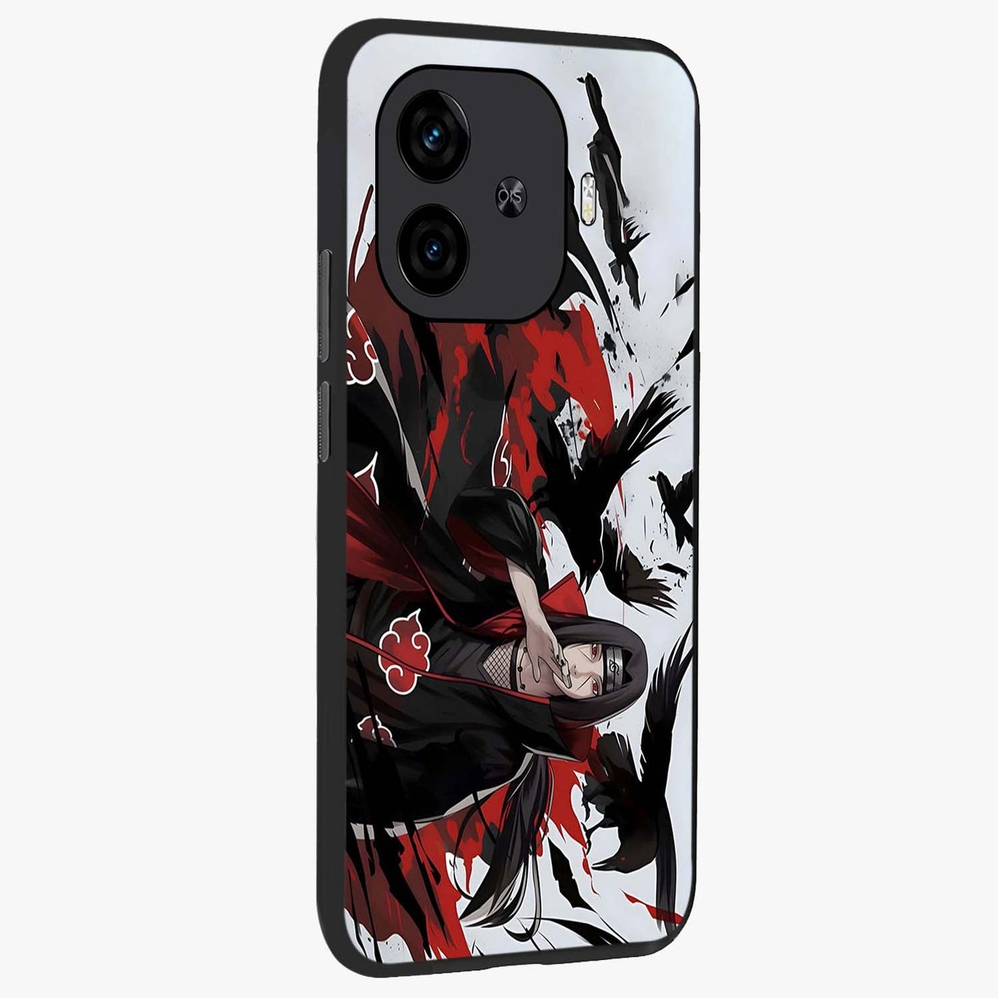 Cyber Sentinel Protocol Glass Case upright view showcasing advanced cyber sentinel artwork with futuristic tech theme.
