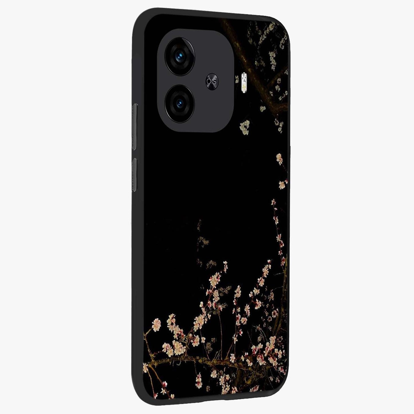 Petal Moon Light With Custom Name Glass Case upright view showcasing elegant floral moon artwork with personalized aesthetic.