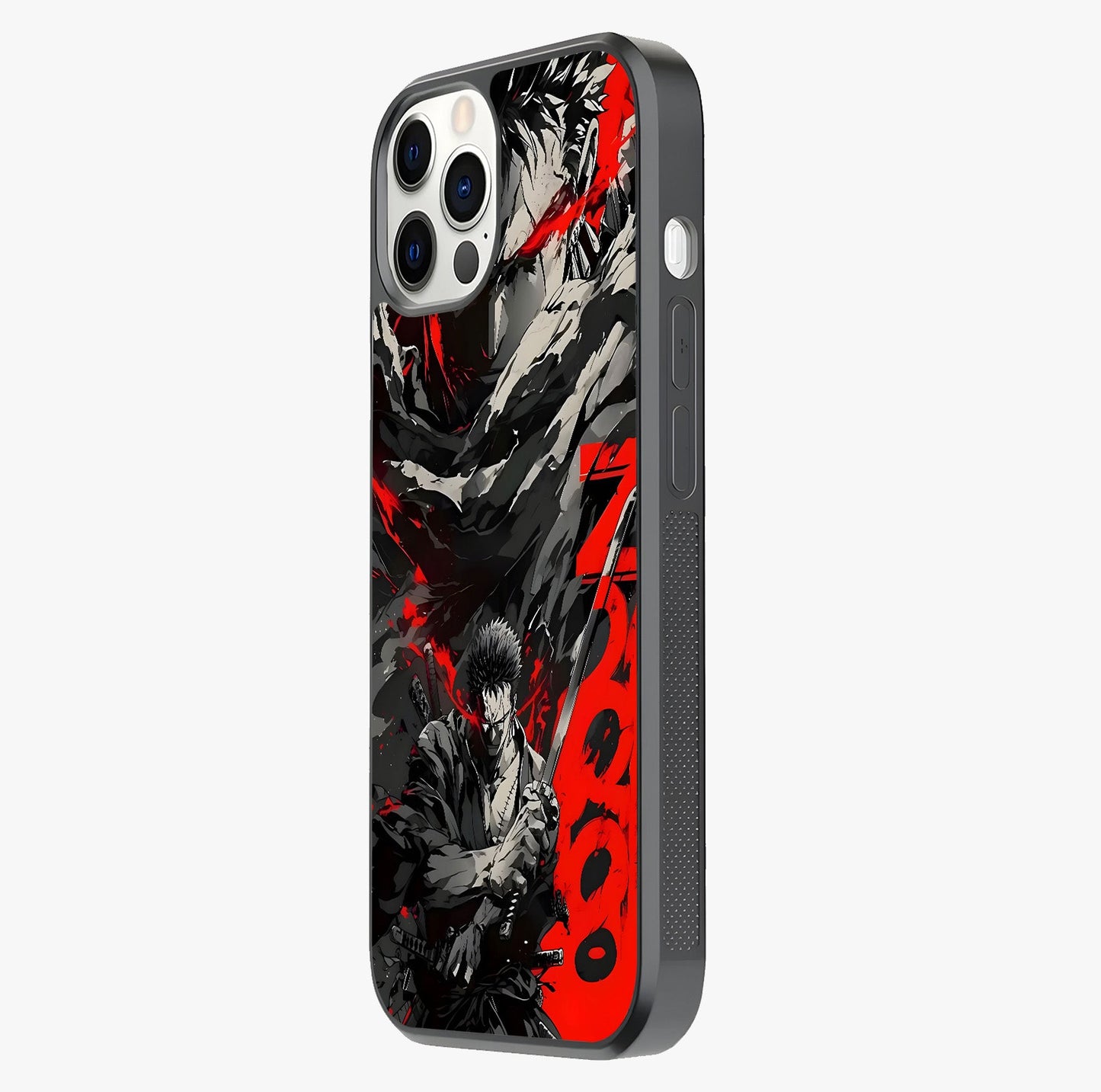 Demon Sword Resolve Glass Case photographed in natural light showing reflective finish and design depth.