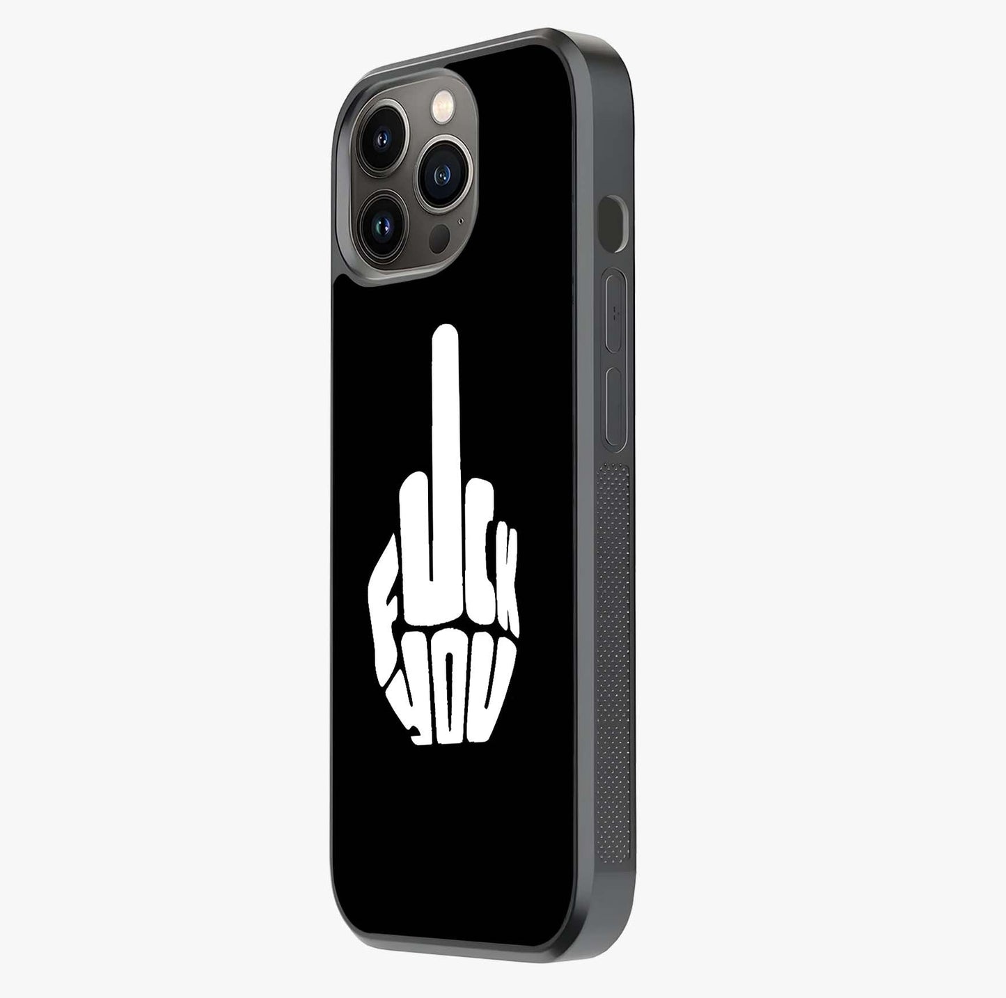 Rebel Mode On Glass Case photographed in natural light showing reflective finish and design depth.