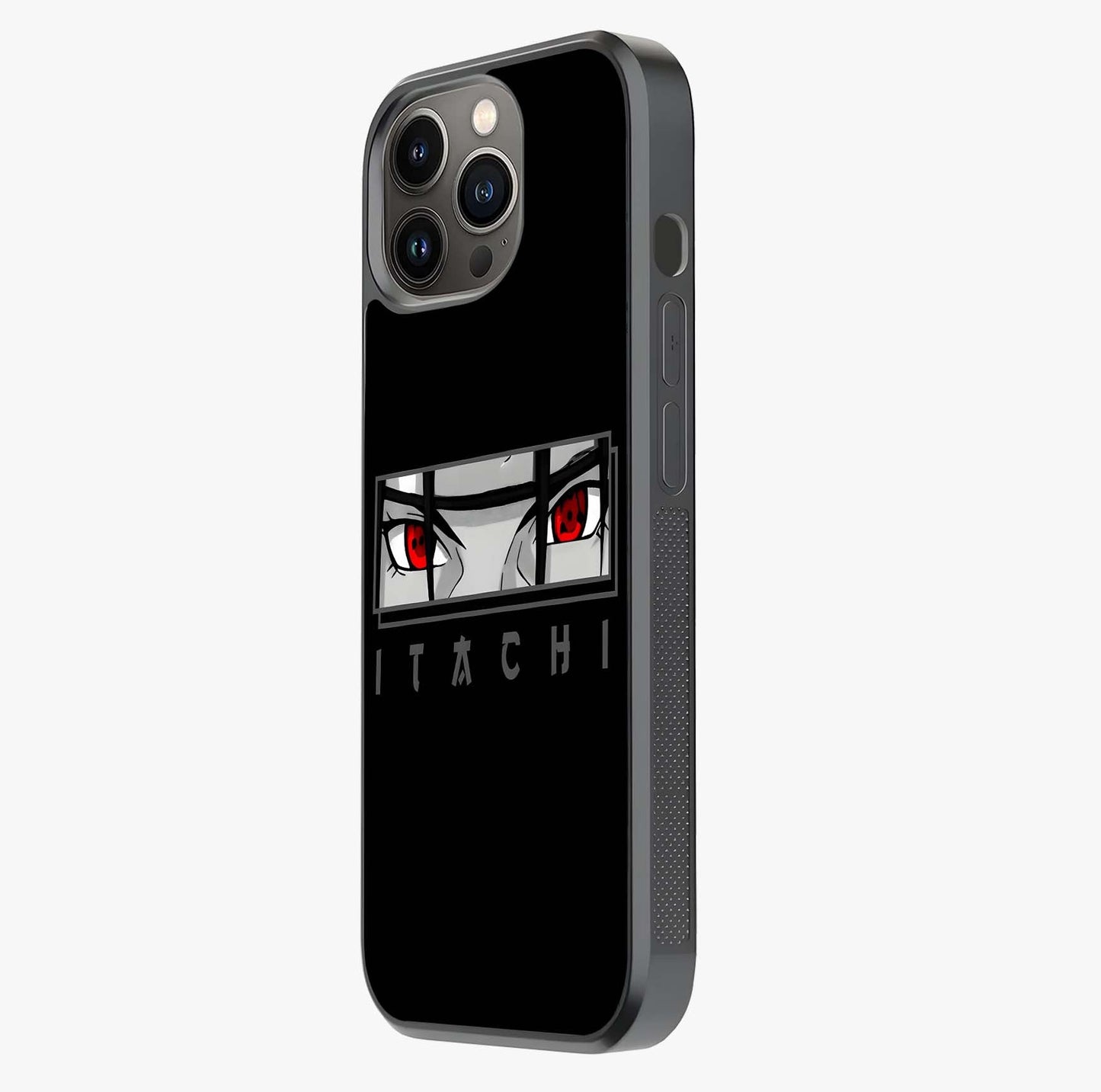 Scarlet Gaze Dominance Glass Case photographed in natural light showing reflective finish and design depth.