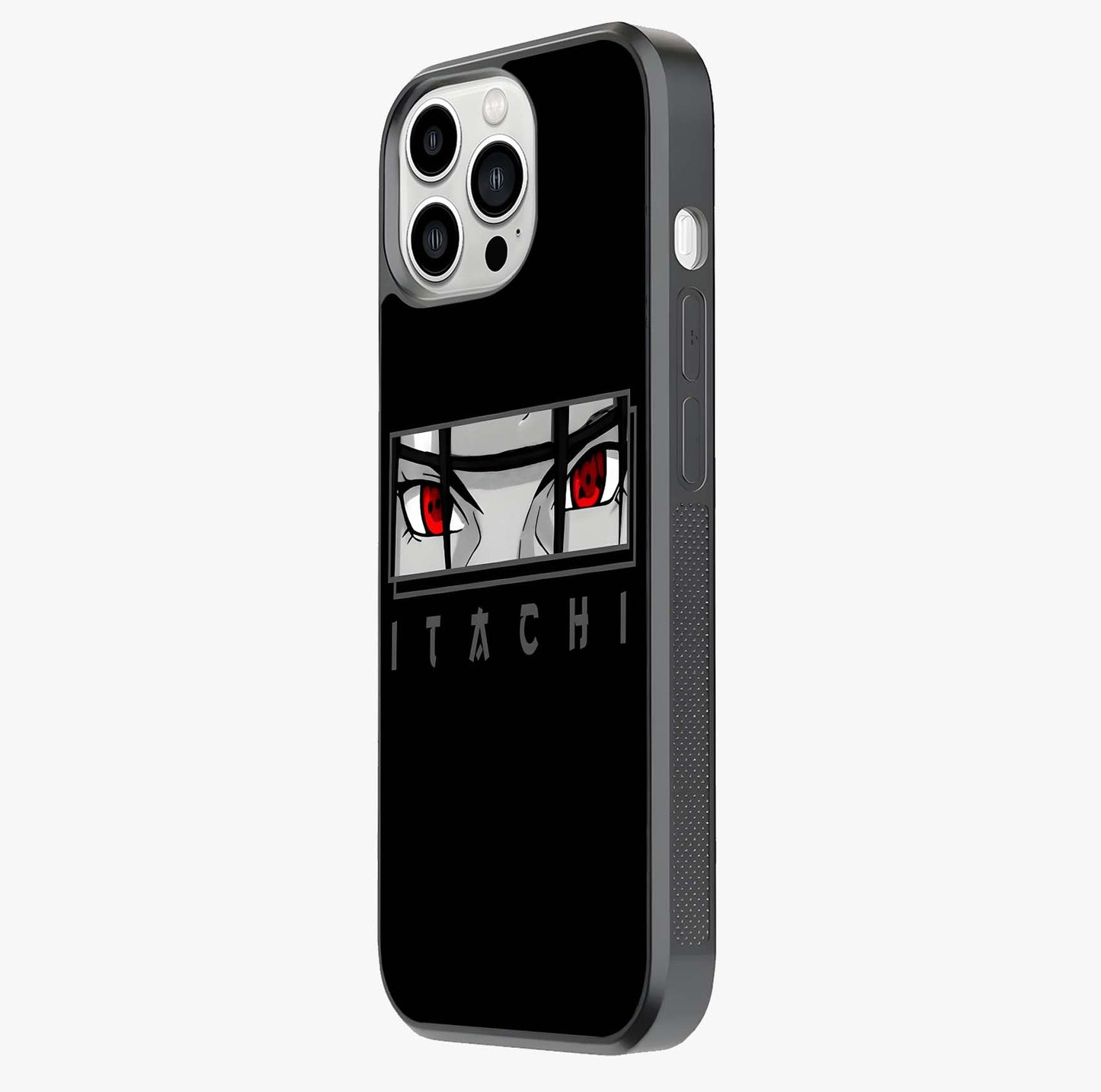Scarlet Gaze Dominance Glass Case photographed in natural light showing reflective finish and design depth.