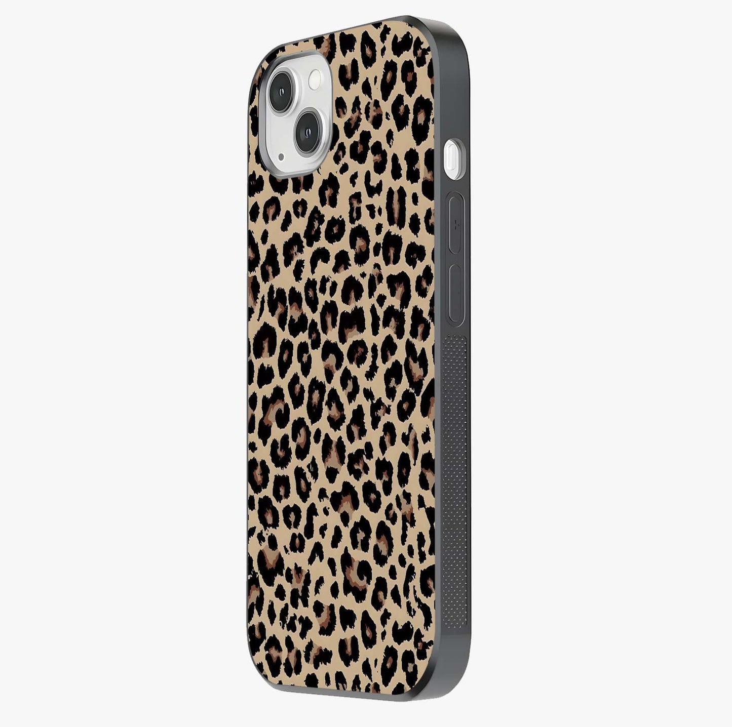 Savage Chic Pattern Glass Case photographed in natural light showing reflective finish and design depth.
