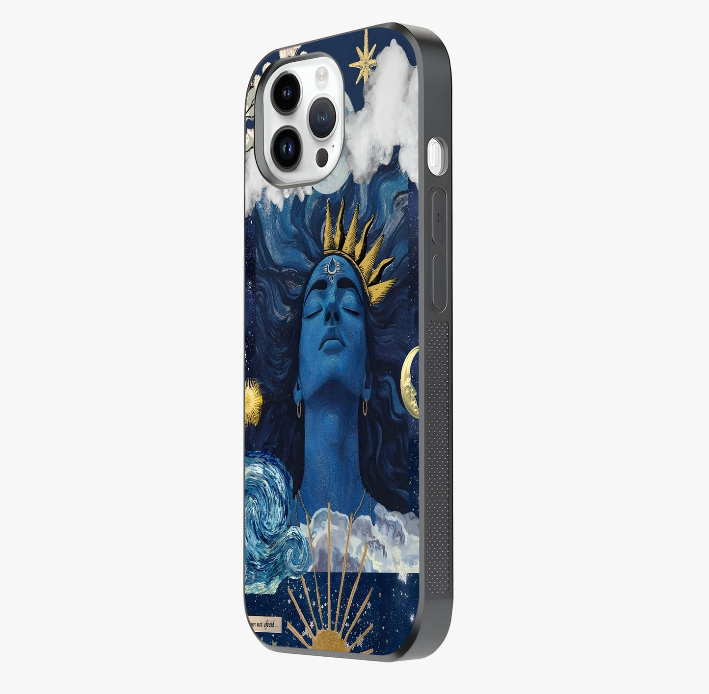 Aesthetic Lord Shiva Glass Case photographed in natural light showing reflective finish and design depth.