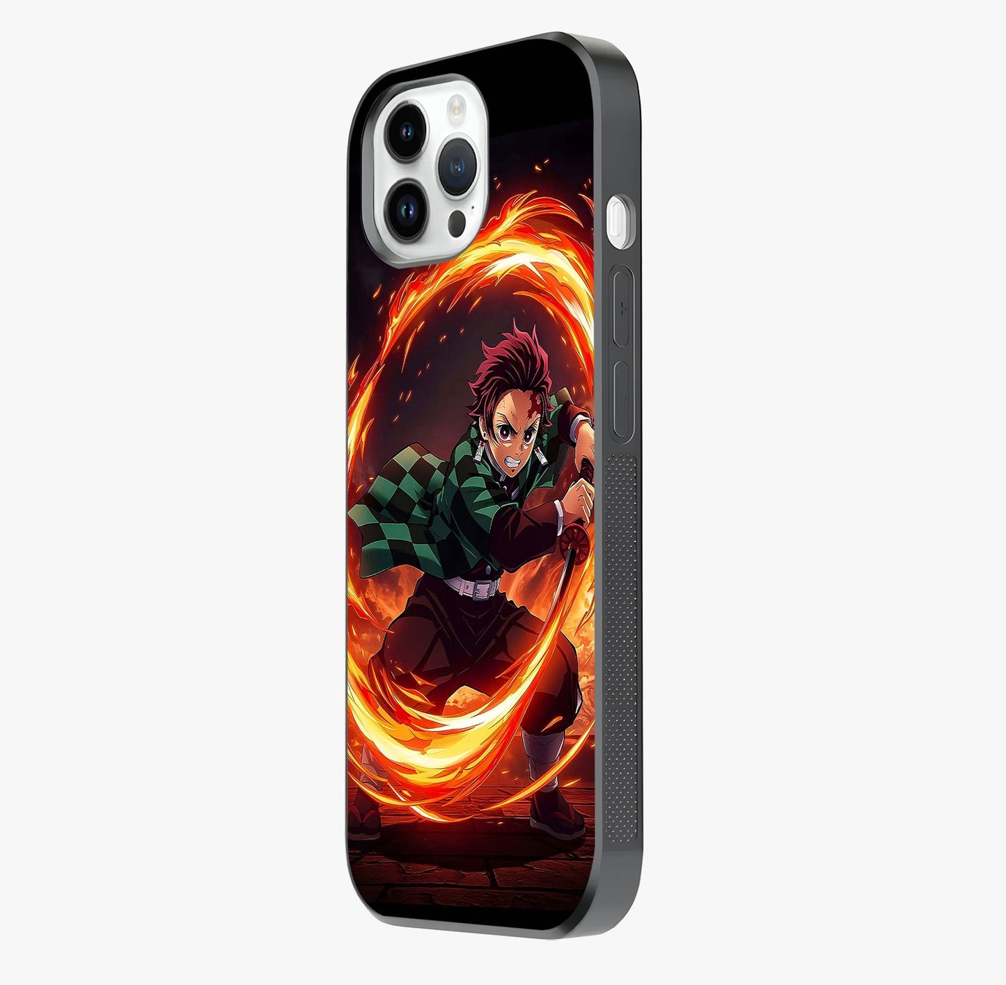 Blazing Sword Resolve Glass Case photographed in natural light showing reflective finish and design depth.