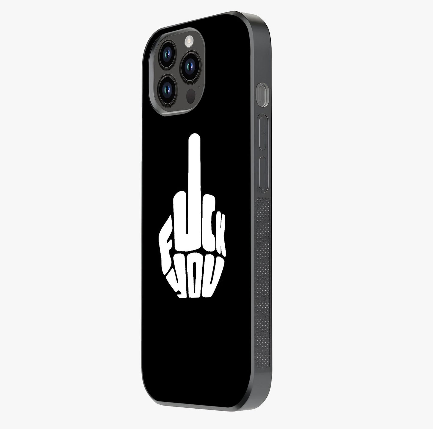 Rebel Mode On Glass Case photographed in natural light showing reflective finish and design depth.