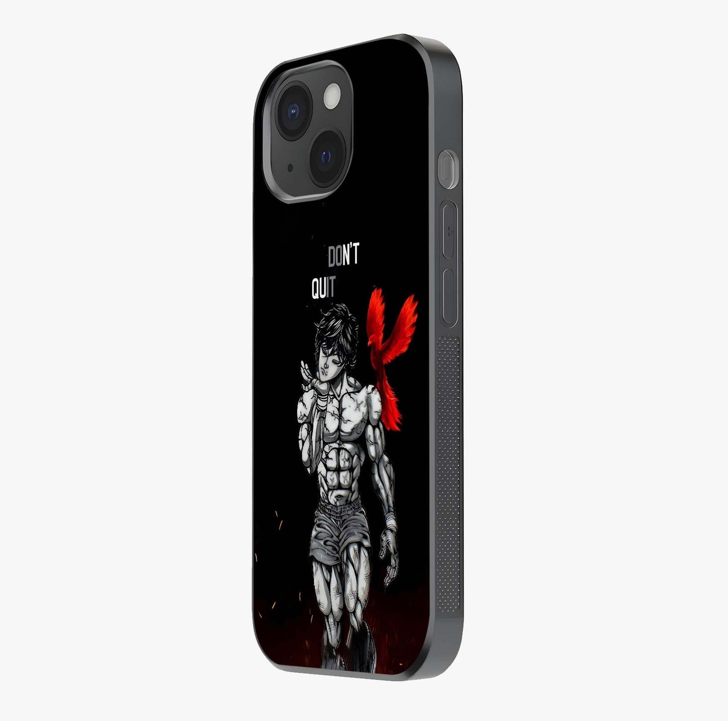 Rise Beyond Limits Glass Case photographed in natural light showing reflective finish and design depth.