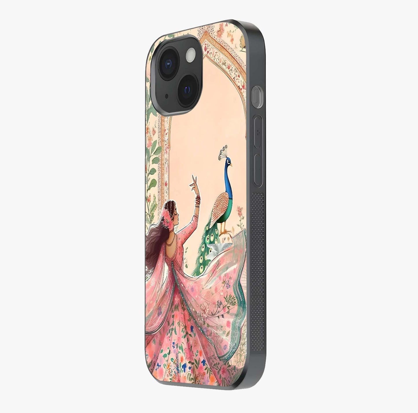 Royal Grace Muse Glass Case photographed in natural light showing reflective finish and design depth.