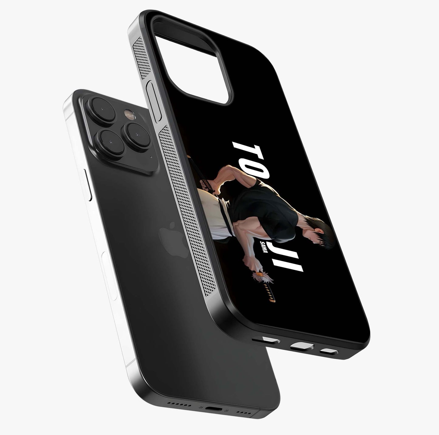 Midnight Blade Resolve Glass Case photographed in natural light showing reflective finish and design depth.