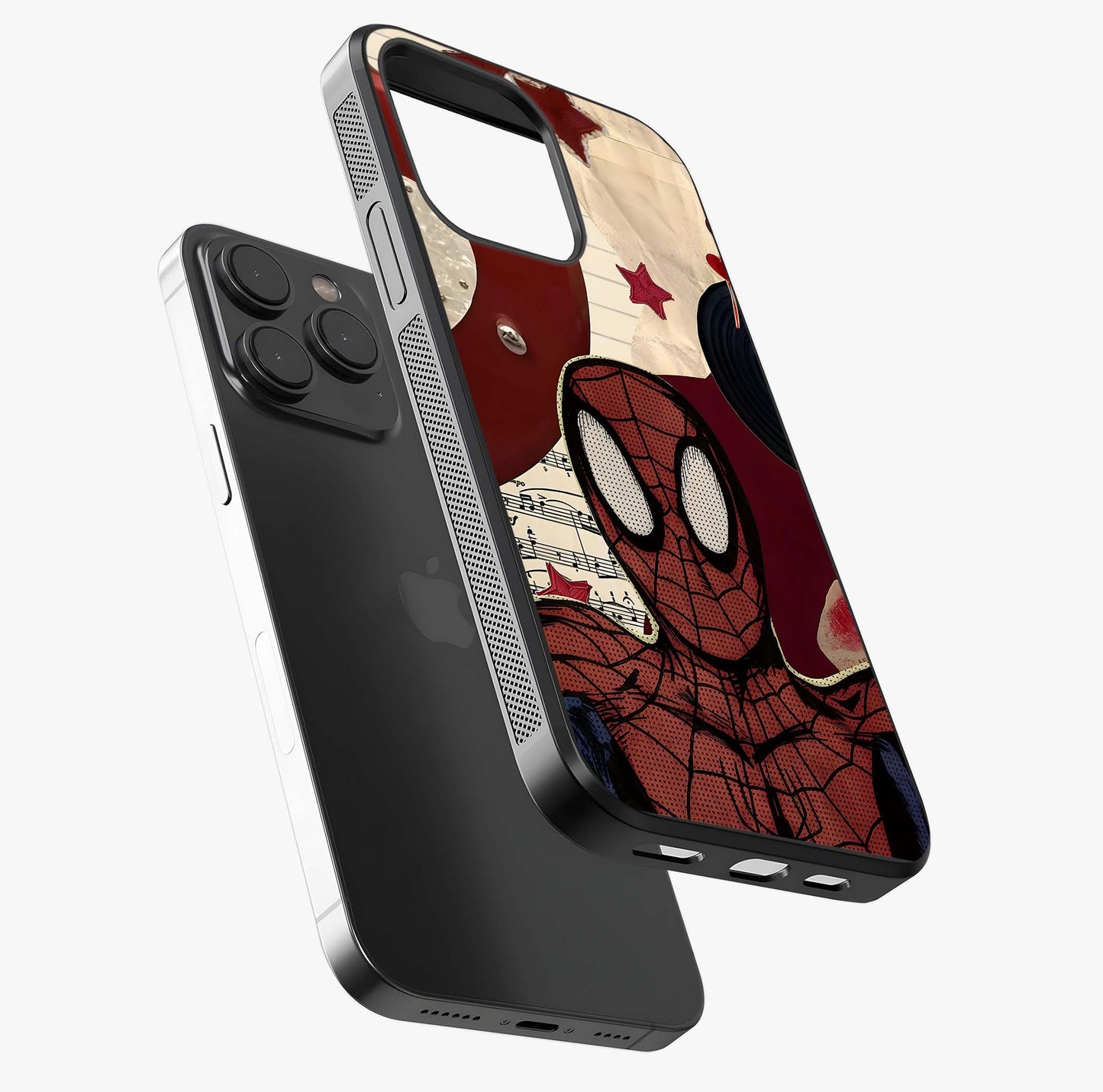 Web Warrior Vibes Glass Case photographed in natural light showing reflective finish and design depth.