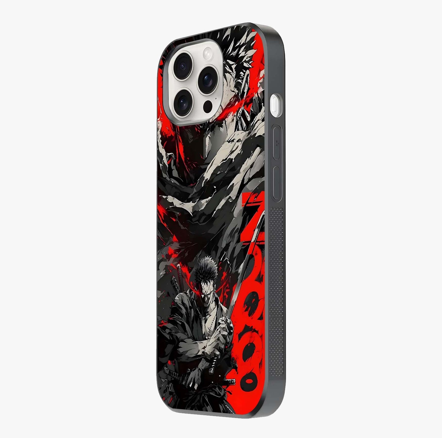 Demon Sword Resolve Glass Case photographed in natural light showing reflective finish and design depth.