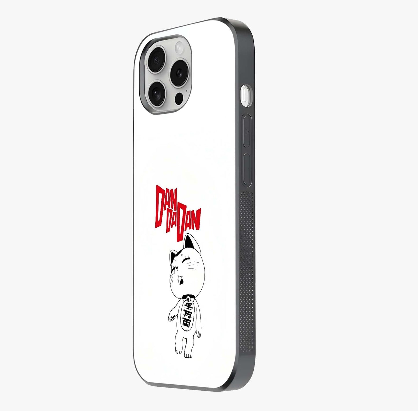 Playful Spirit Charm Glass Case photographed in natural light showing reflective finish and design depth.