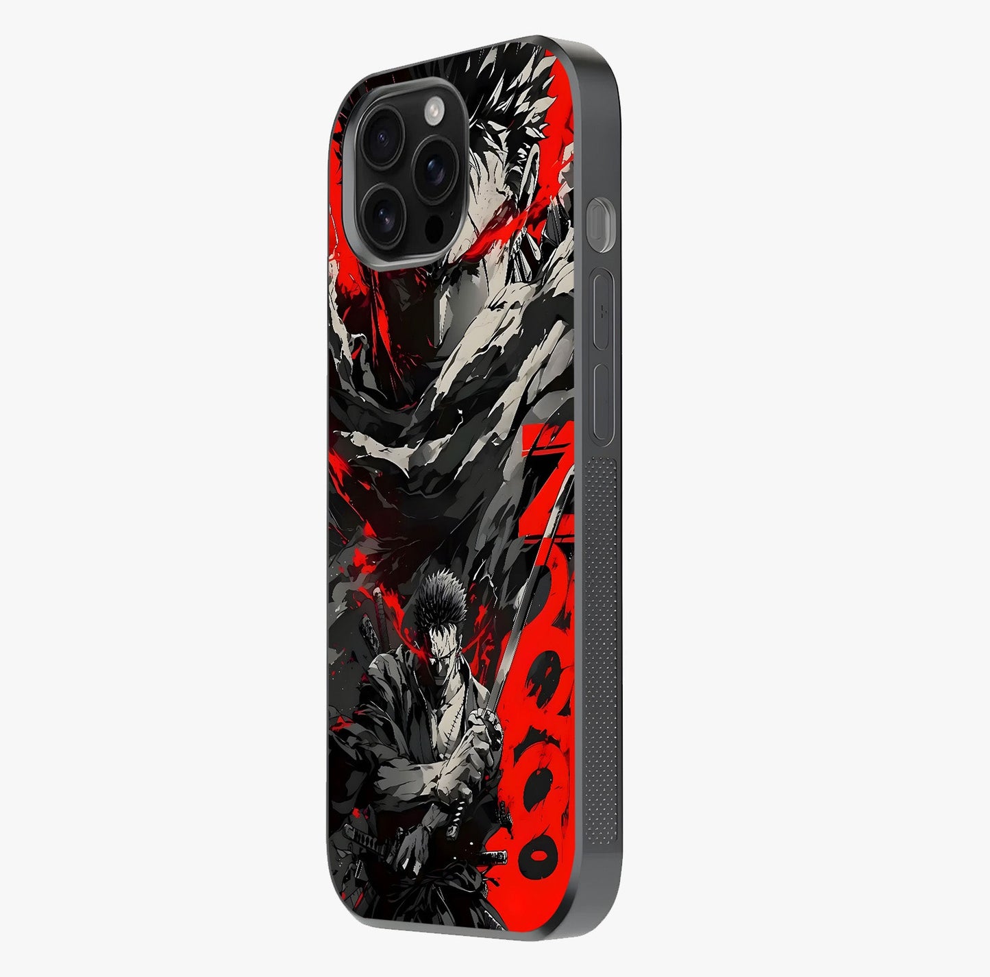 Demon Sword Resolve Glass Case photographed in natural light showing reflective finish and design depth.