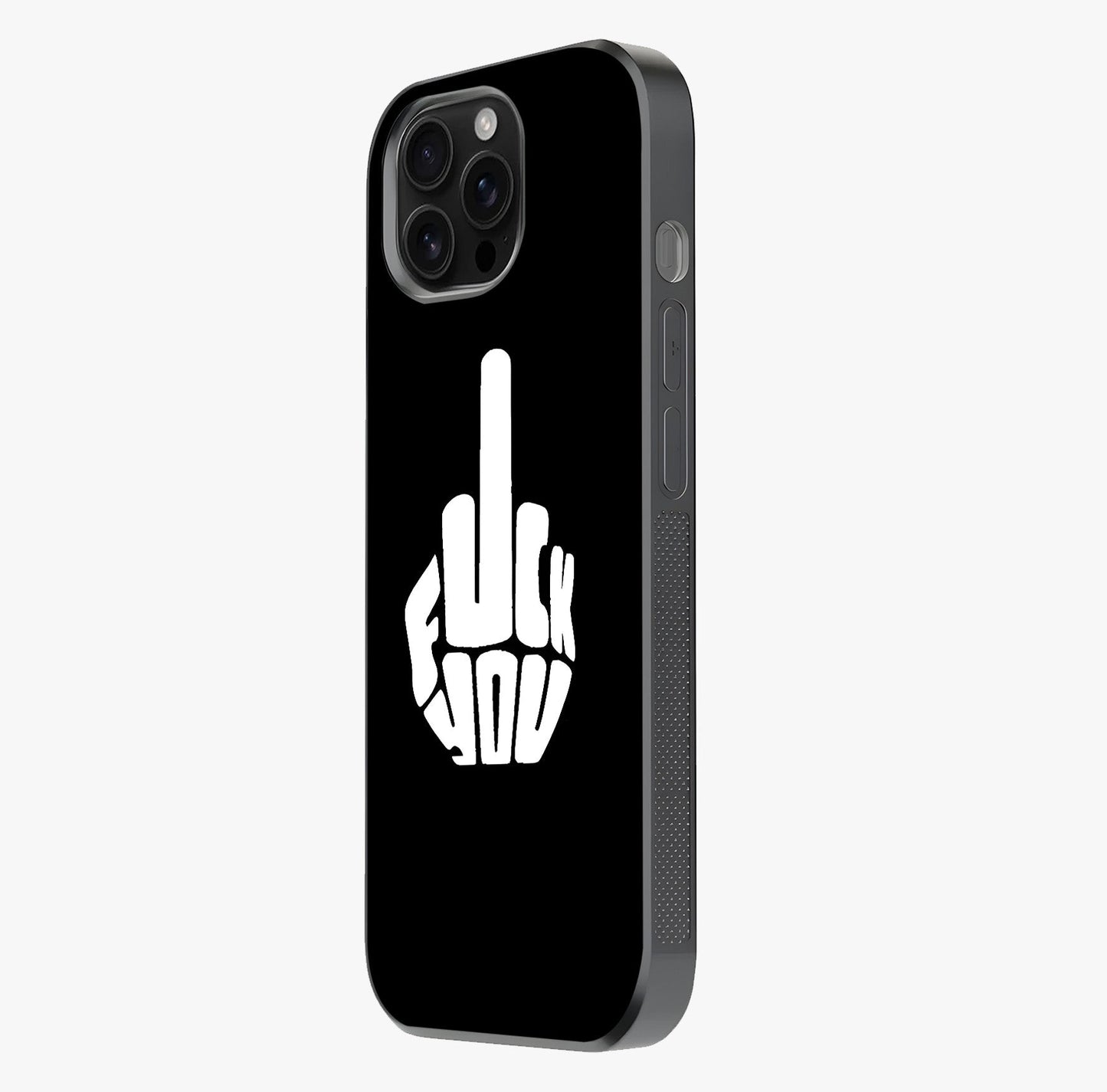 Rebel Mode On Glass Case photographed in natural light showing reflective finish and design depth.