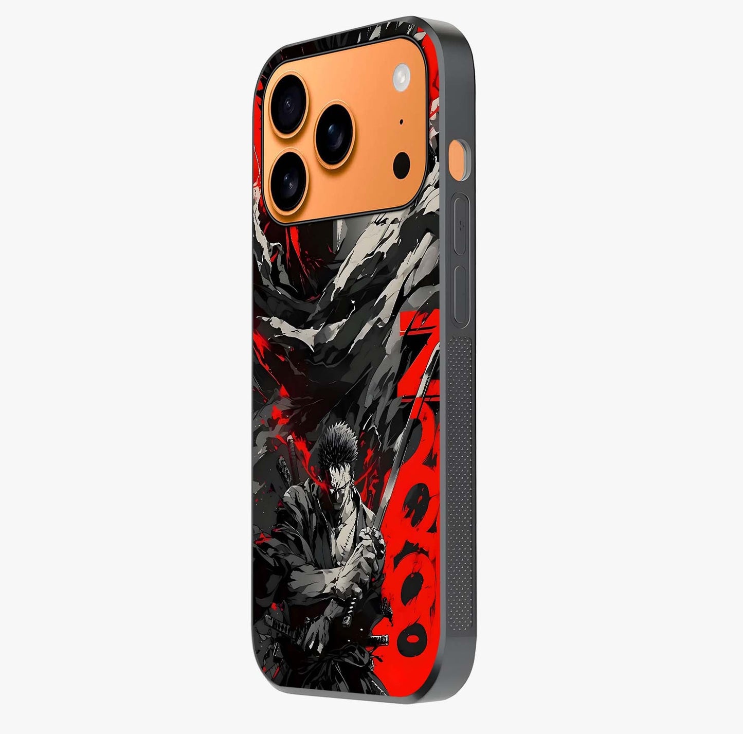 Demon Sword Resolve Glass Case photographed in natural light showing reflective finish and design depth.