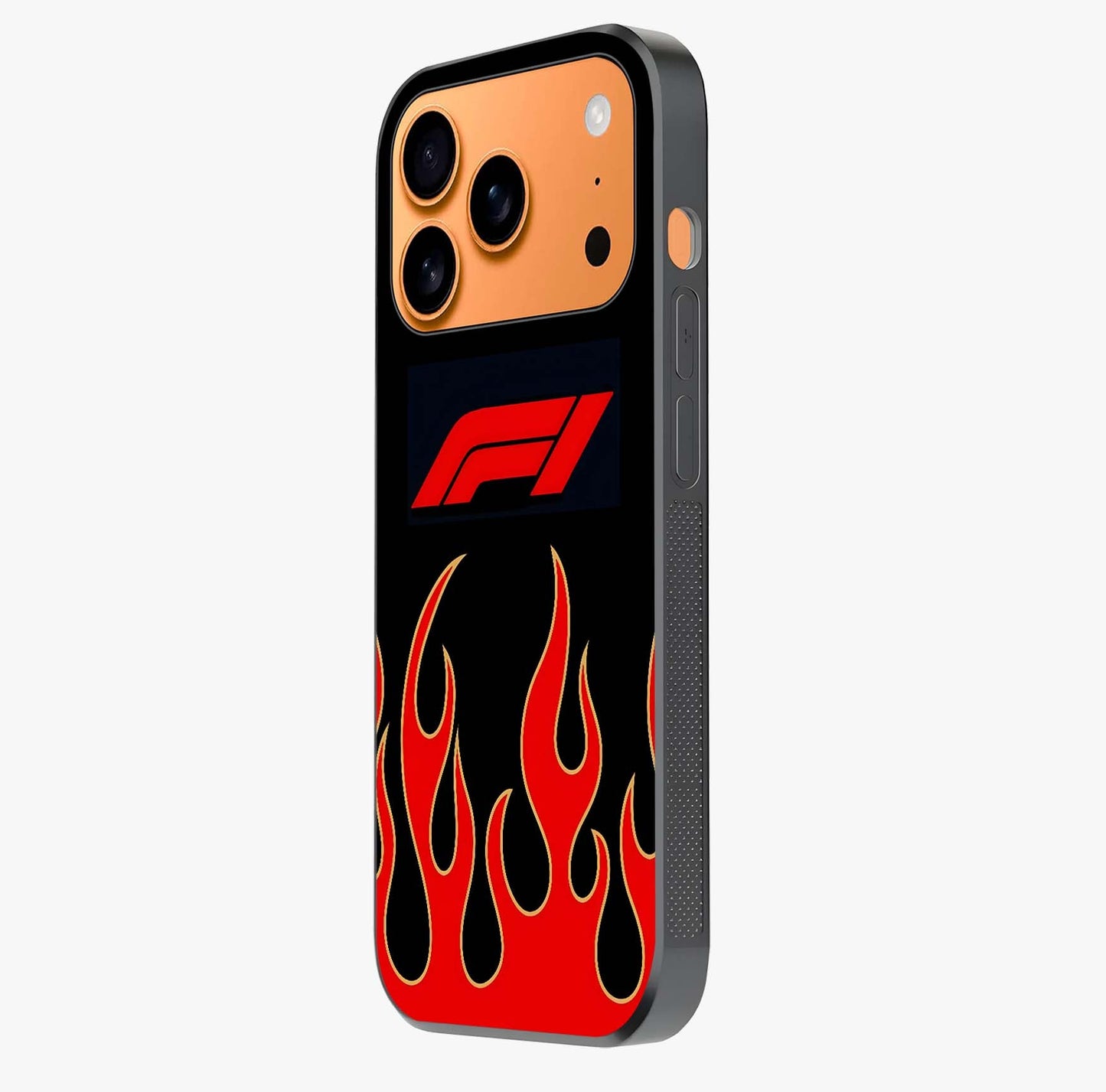 Fire F11 Glass Case photographed in natural light showing reflective finish and design depth.