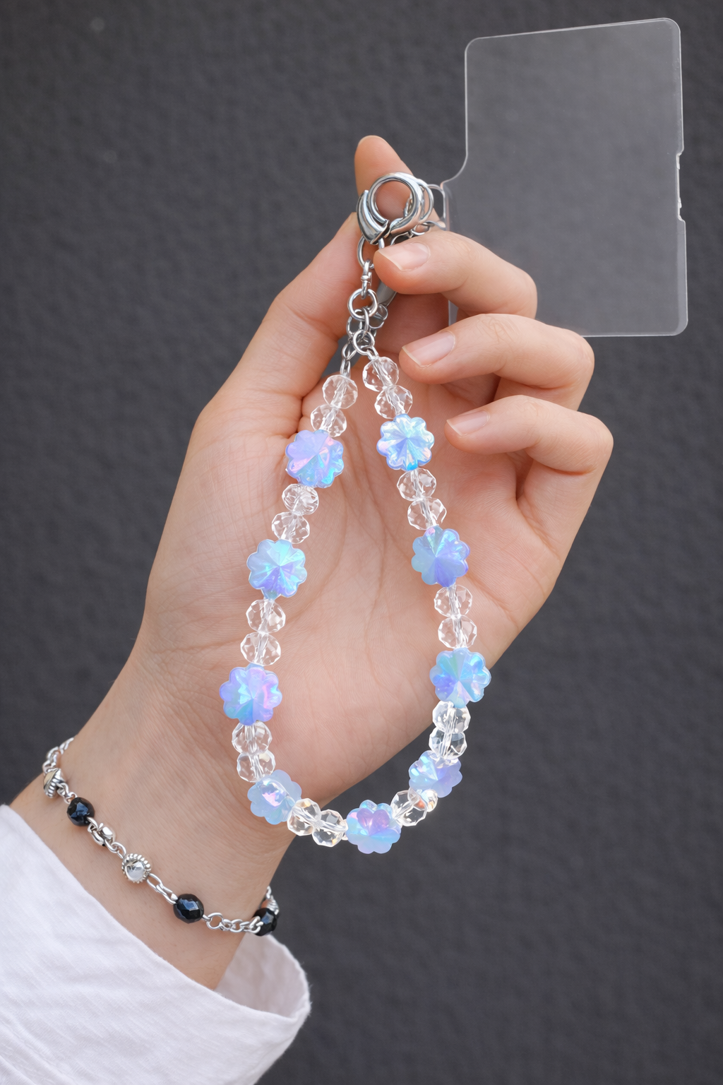Icy Flower Glow Phone Charm