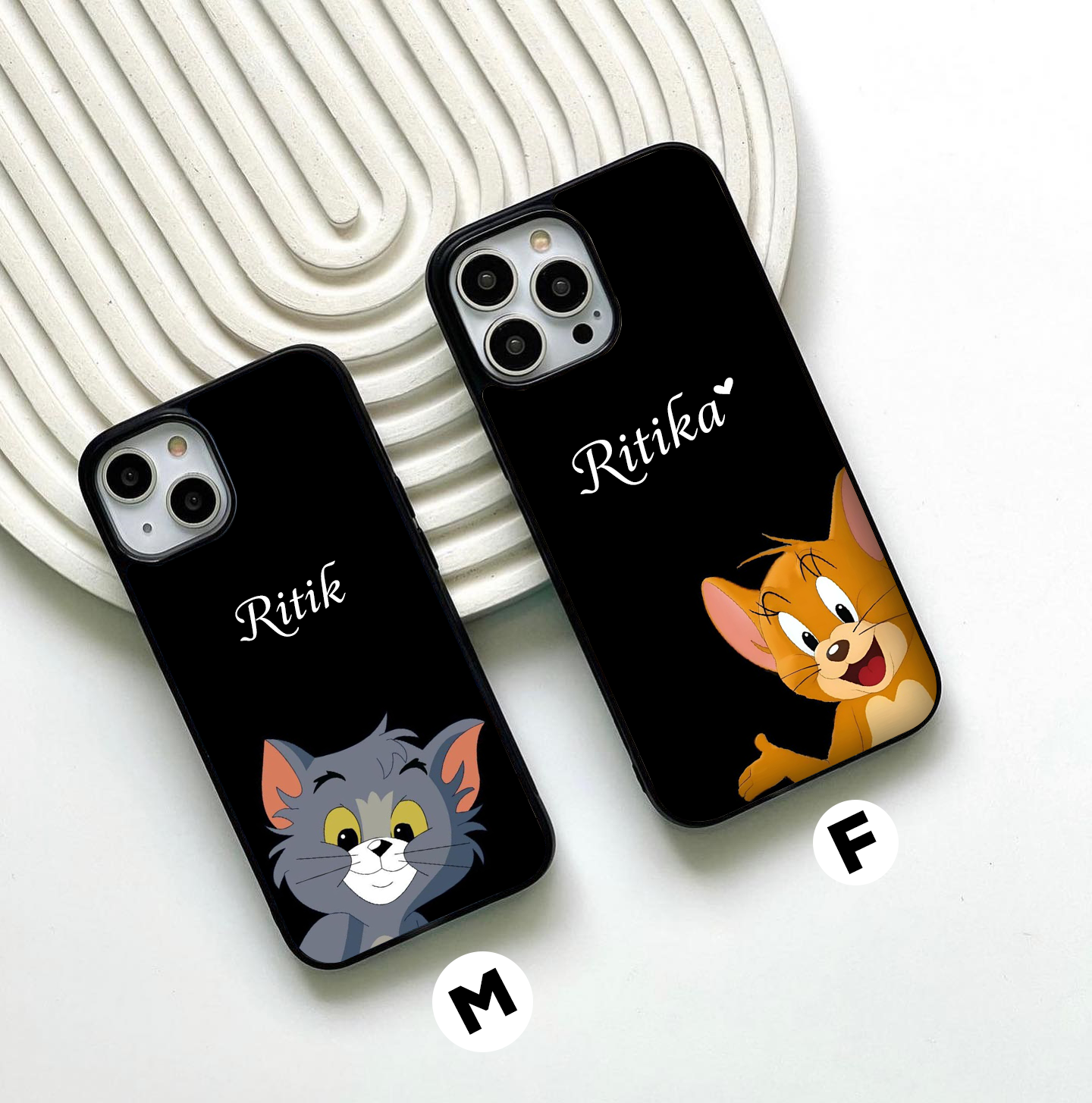 Forever Chasing Couple With Custom Name Glass Case