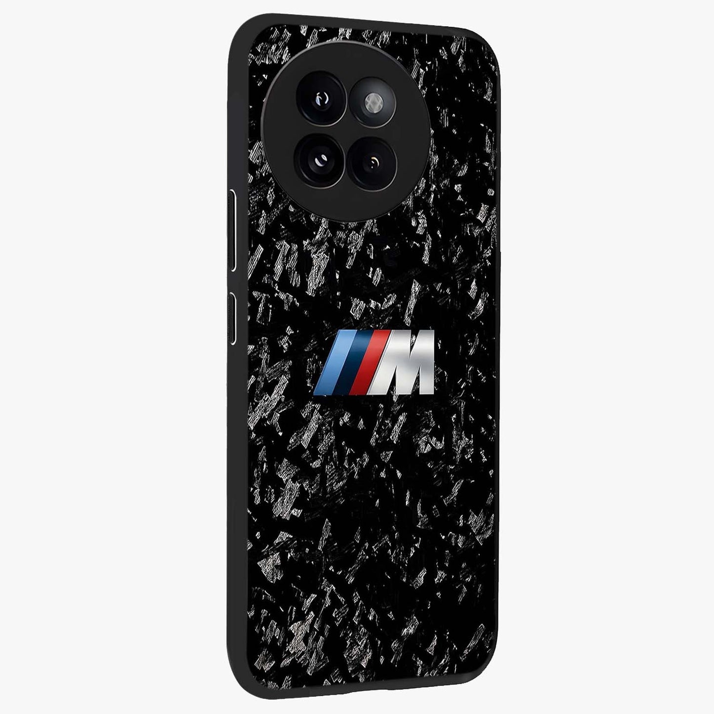 Carbon Speed Mark Glass Case upright view showcasing modern carbon speed graphic with bold automotive theme.