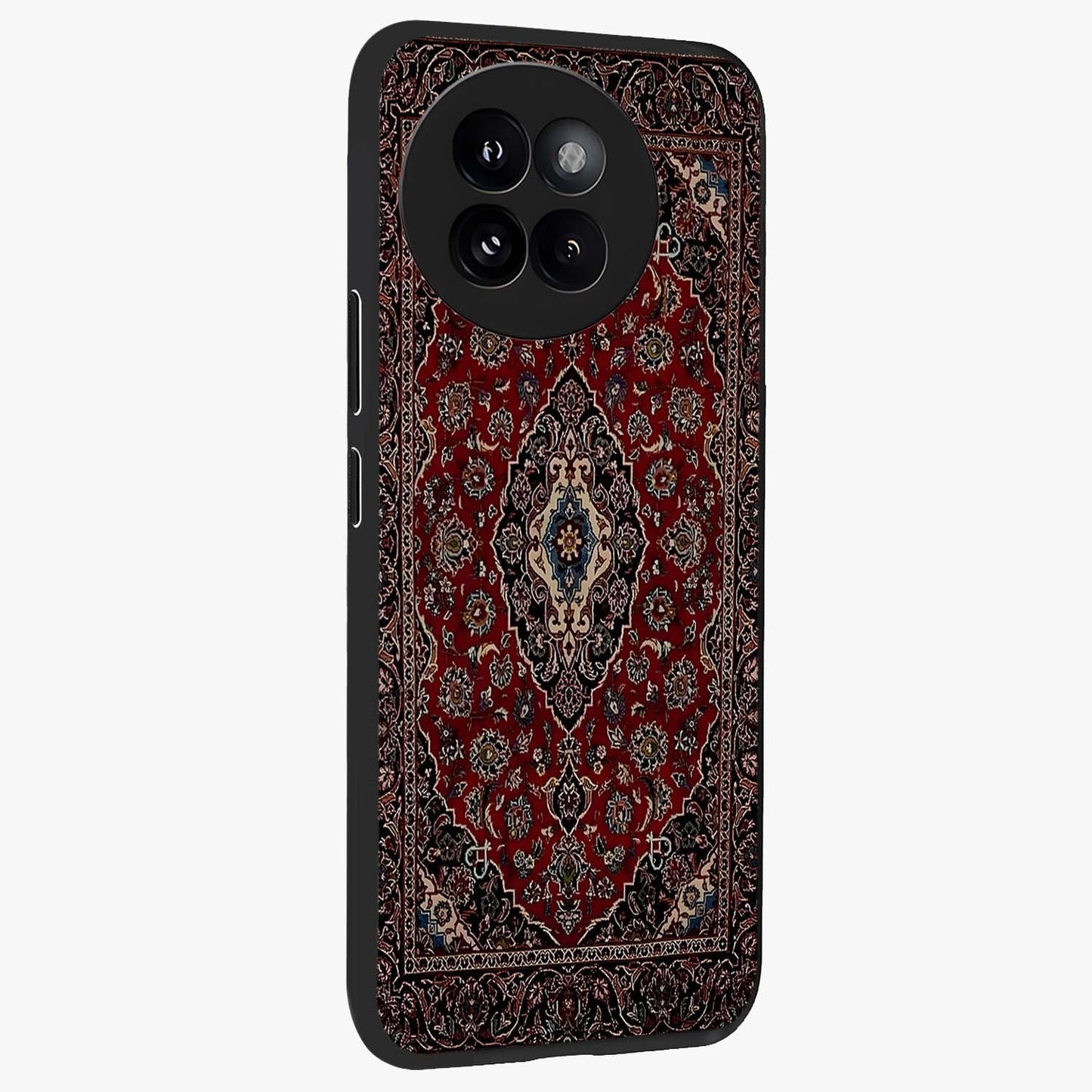 Heritage Carpet Royale Glass Case upright view showcasing detailed ornamental artwork with luxurious traditional theme.