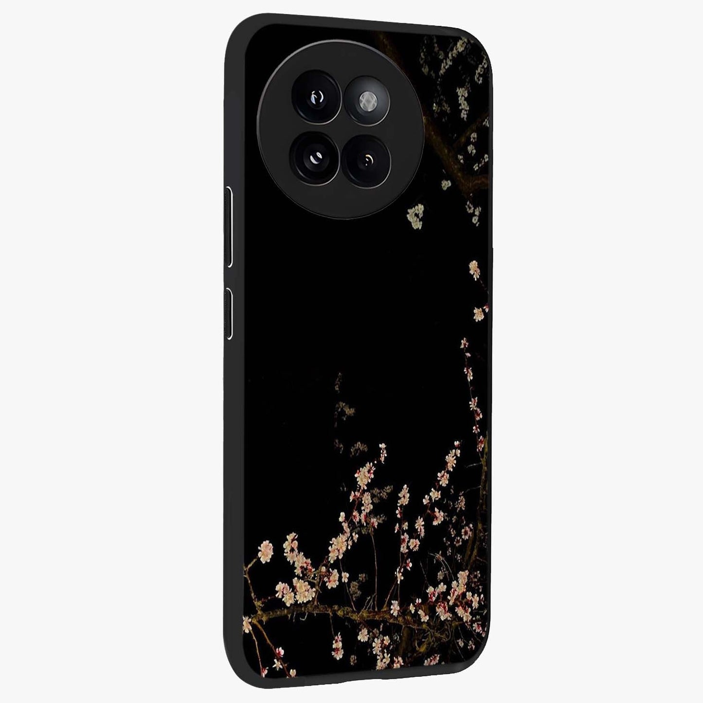 Petal Moon Light With Custom Name Glass Case upright view showcasing elegant floral moon artwork with personalized aesthetic.