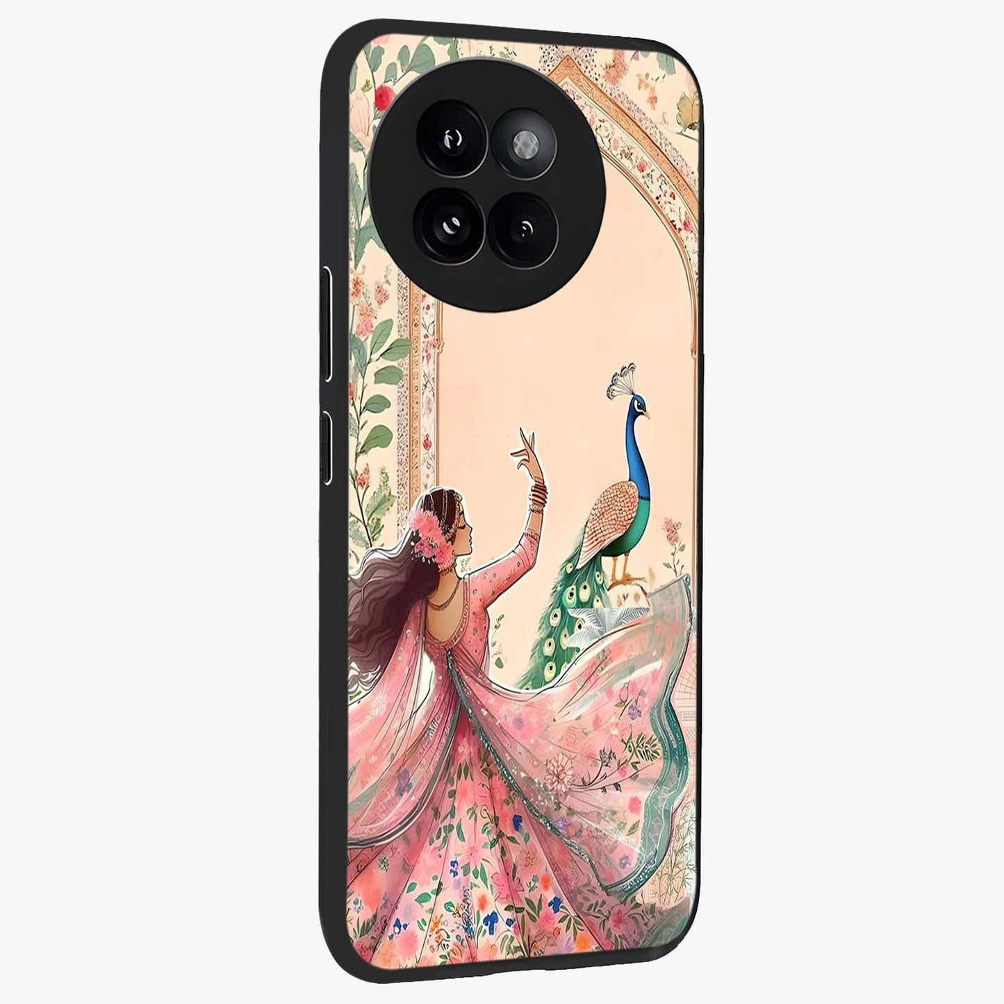 Royal Grace Muse Glass Case upright view showcasing stylish artistic artwork with sophisticated royal theme.
