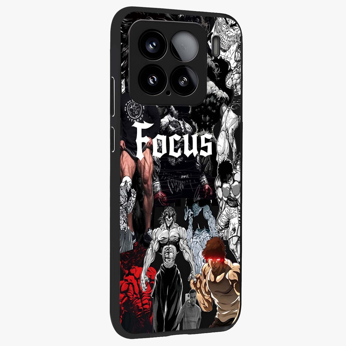 Relentless Power Focus Glass Case upright view showcasing strong inspirational artwork with powerful focus theme.