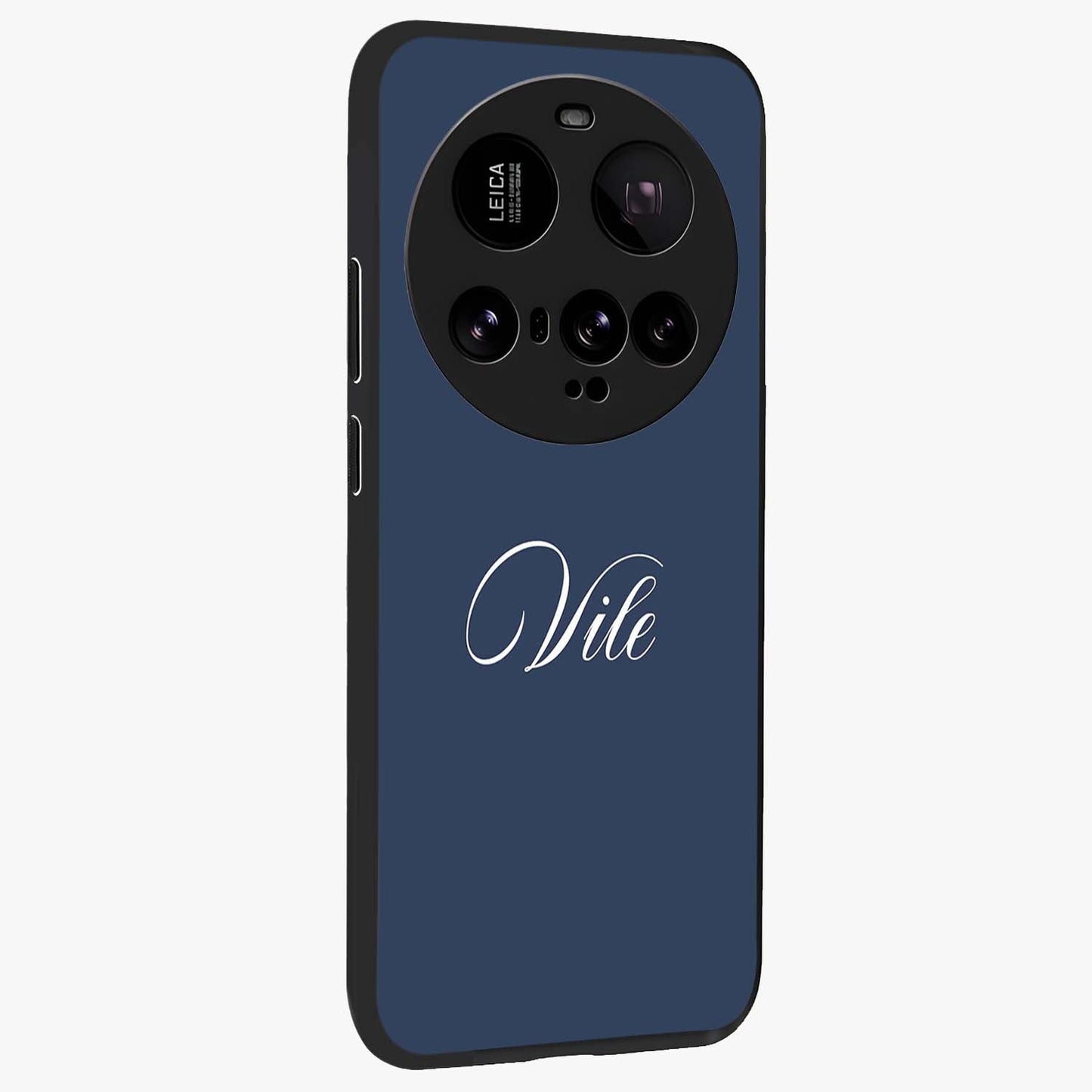 Blue Vintage Floral Pattern Glass Case displayed in angled mockup highlighting classic blue floral pattern and retro aesthetic design.