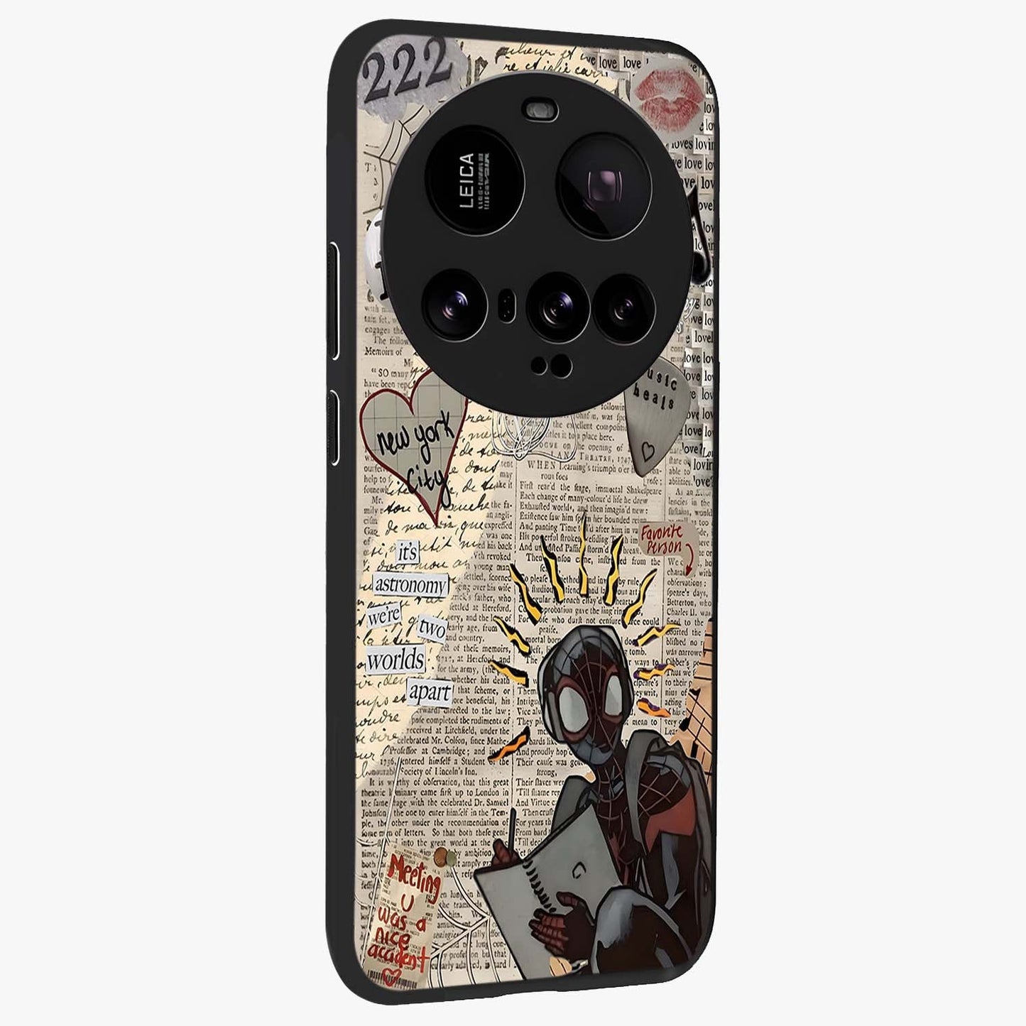 City Dream Sketch Glass Case upright view showcasing urban skyline artwork with stylish hand drawn design.