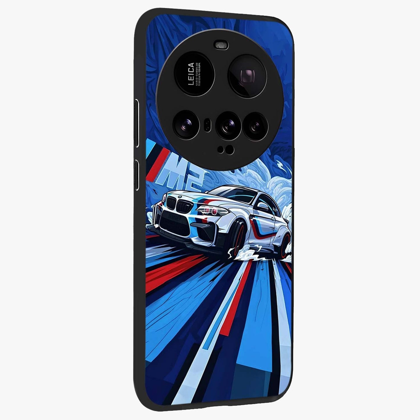Drift Power Rush Glass Case upright view showcasing high speed racing artwork with bold automotive theme.