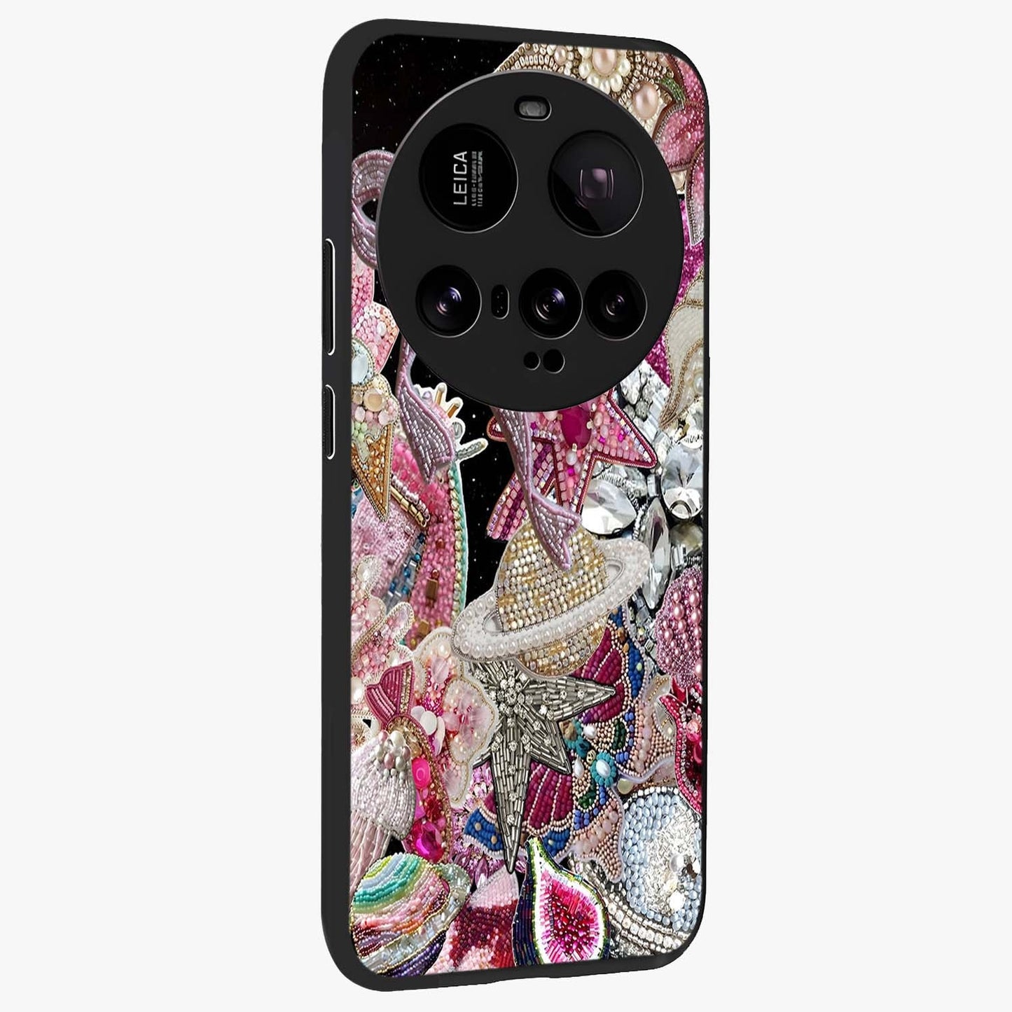 Starlit Jewel Dream Glass Case upright view showcasing radiant star inspired artwork with magical night theme.