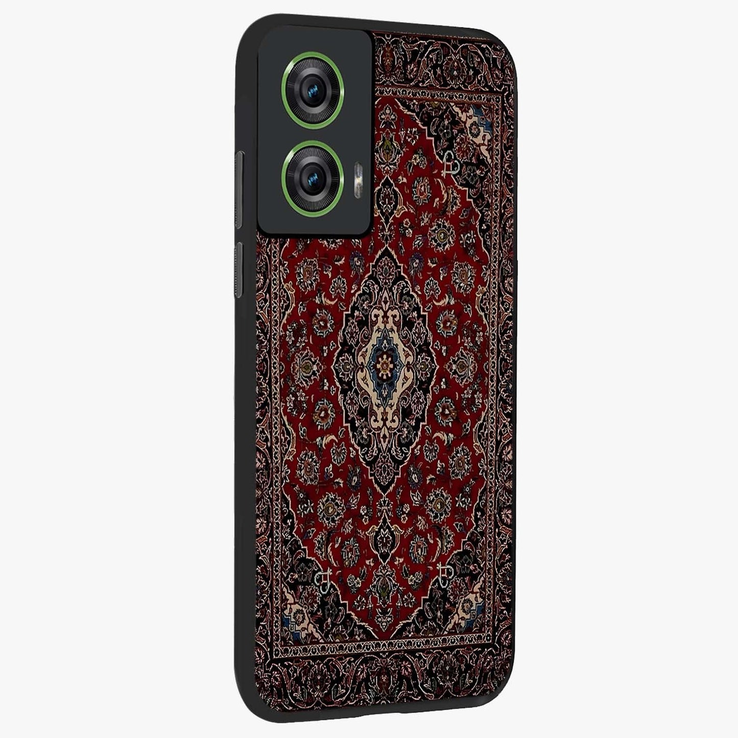 Heritage Carpet Royale Glass Case upright view showcasing detailed ornamental artwork with luxurious traditional theme.
