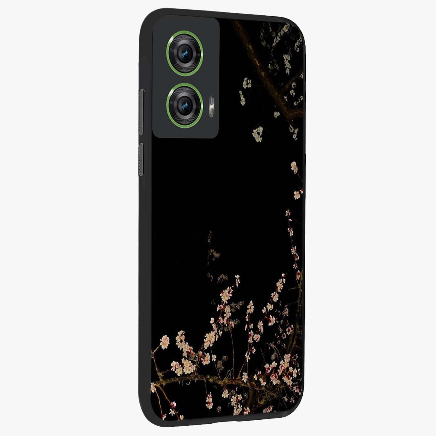 Petal Moon Light With Custom Name Glass Case upright view showcasing elegant floral moon artwork with personalized aesthetic.