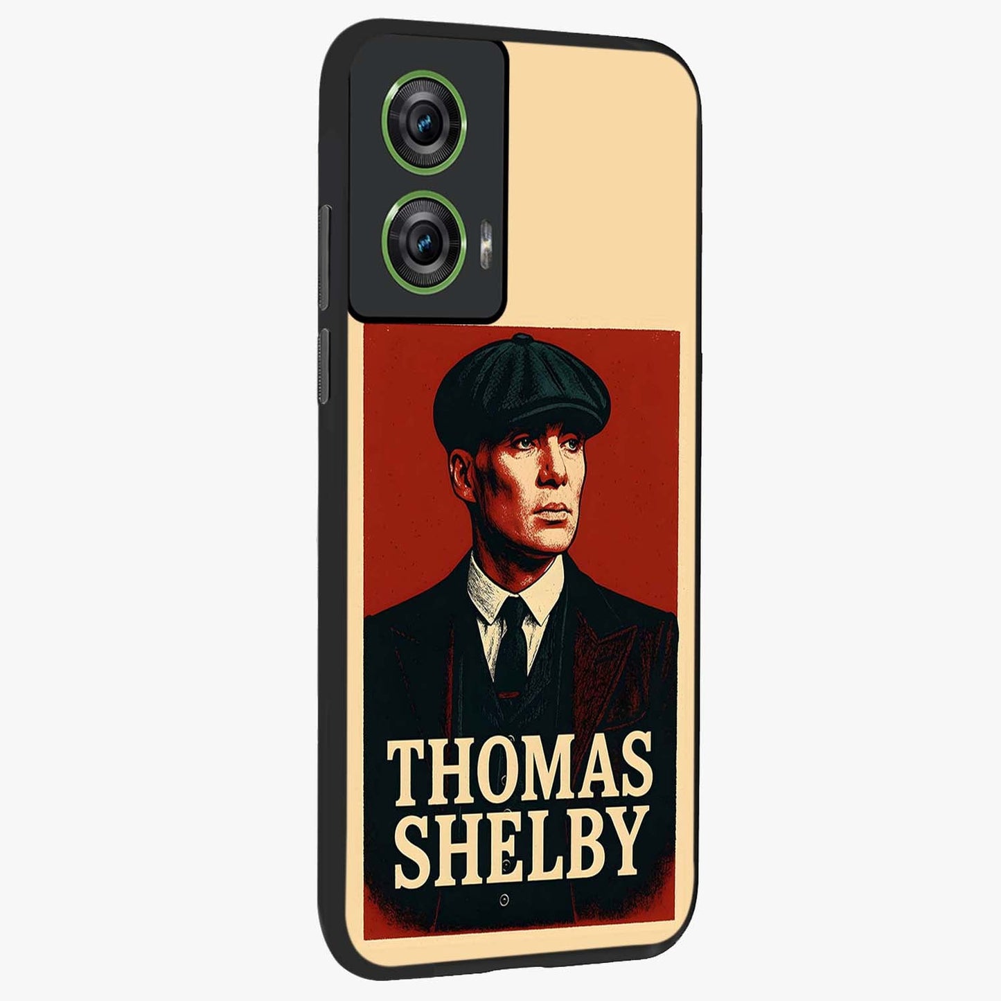Vintage Mafia Authority Glass Case upright view showcasing dramatic vintage artwork with iconic authority theme.