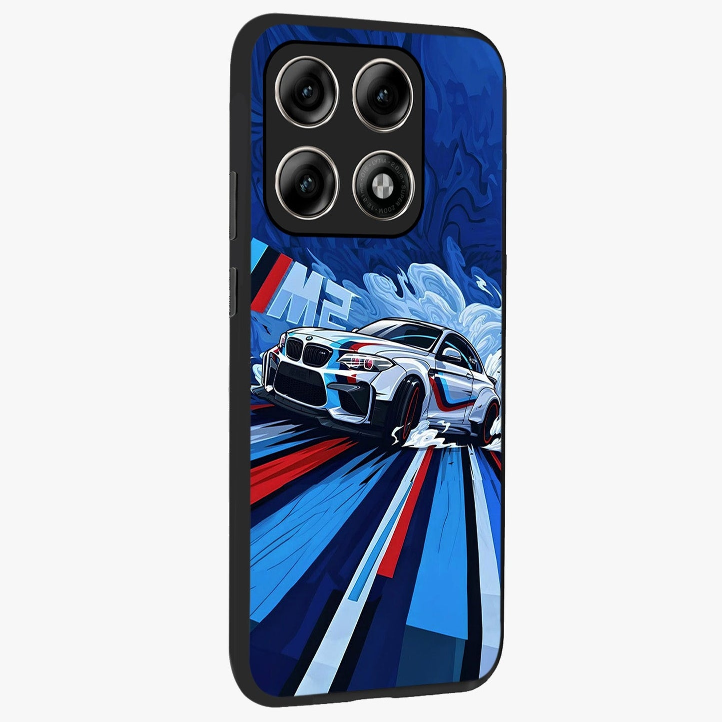 Drift Power Rush Glass Case upright view showcasing high speed racing artwork with bold automotive theme.