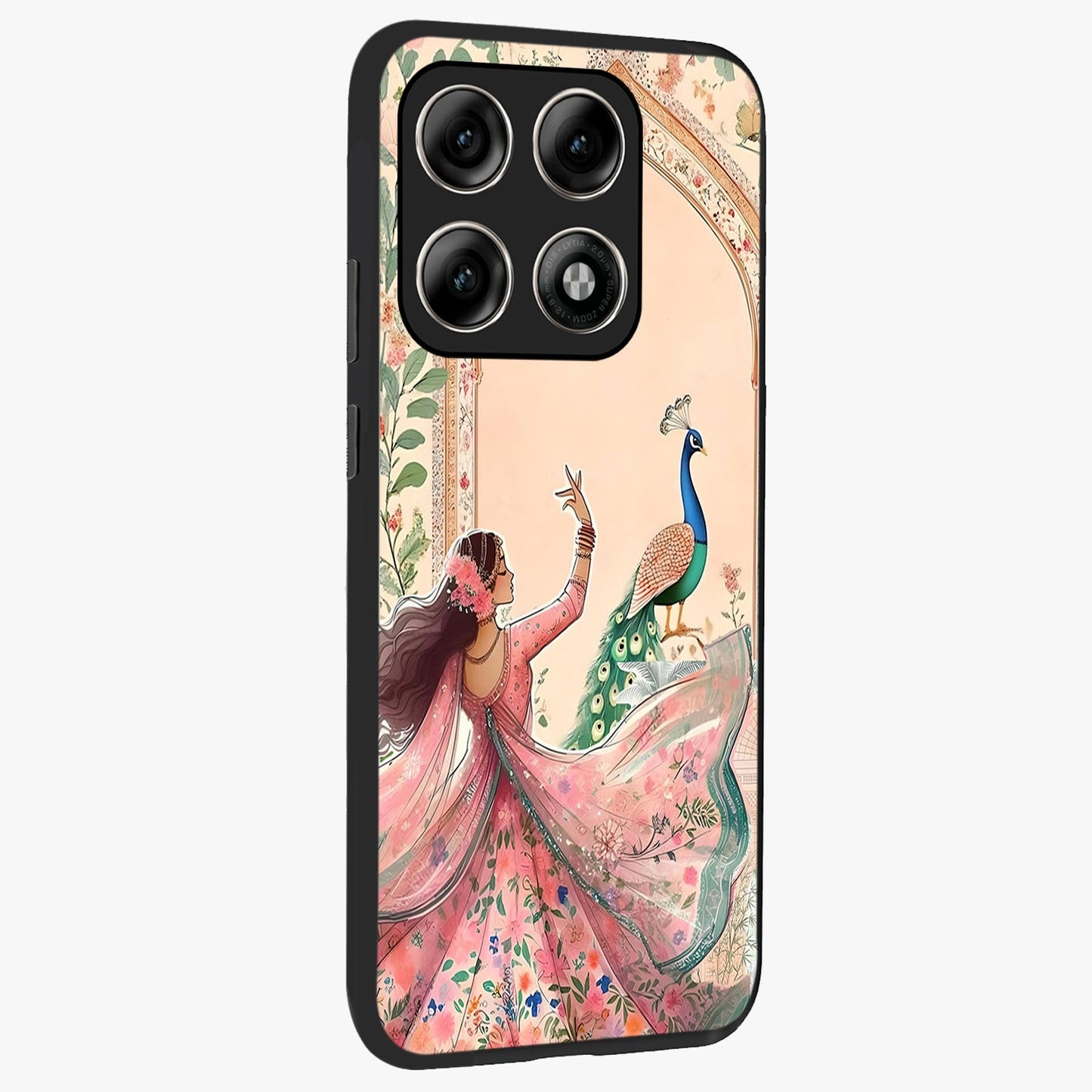 Royal Grace Muse Glass Case upright view showcasing stylish artistic artwork with sophisticated royal theme.
