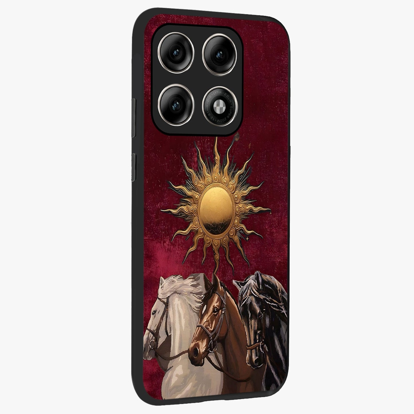 Solar Riders Glass Case upright view showcasing energetic rider artwork with bold adventure theme.