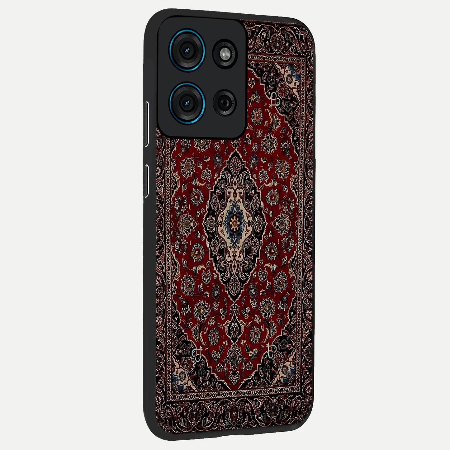 Heritage Carpet Royale Glass Case upright view showcasing detailed ornamental artwork with luxurious traditional theme.