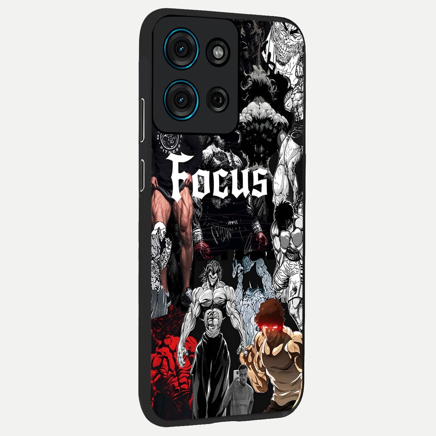Relentless Power Focus Glass Case upright view showcasing strong inspirational artwork with powerful focus theme.