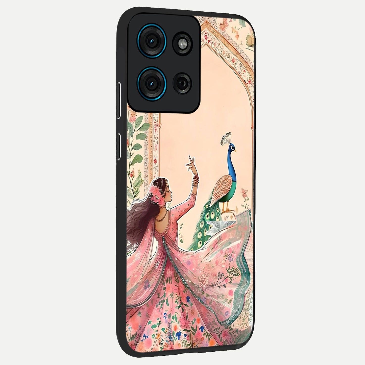 Royal Grace Muse Glass Case upright view showcasing stylish artistic artwork with sophisticated royal theme.