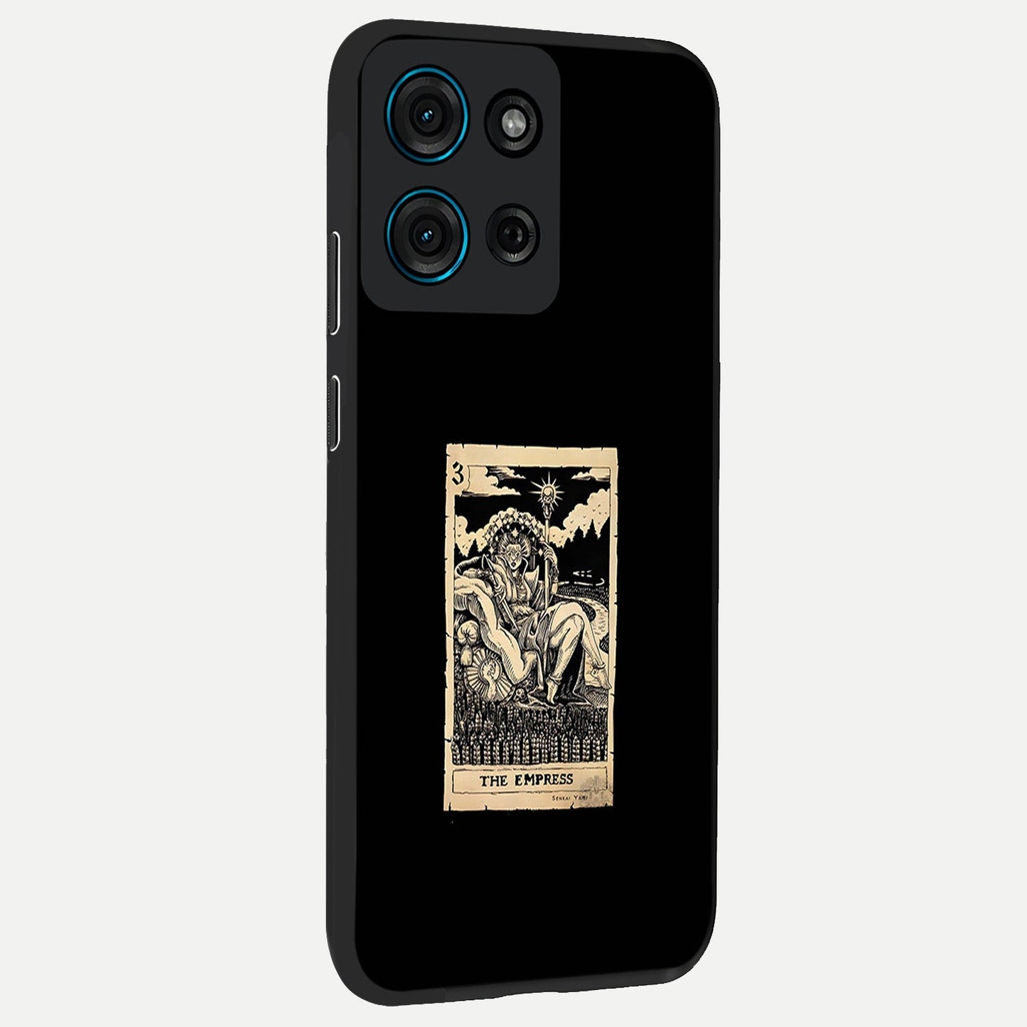 The Empress Glass Case upright view showcasing powerful empress themed artwork with luxurious artistic theme.