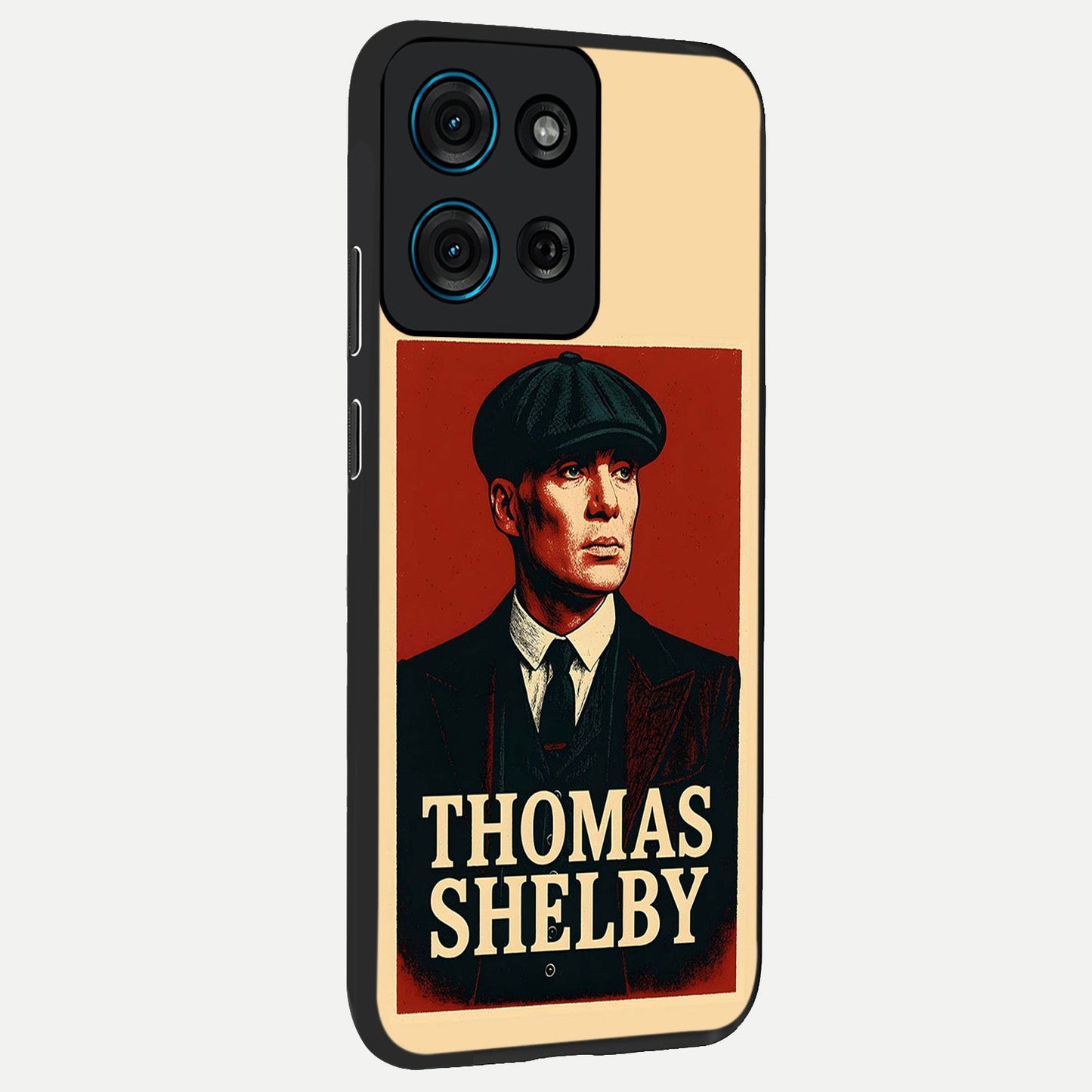 Vintage Mafia Authority Glass Case upright view showcasing dramatic vintage artwork with iconic authority theme.