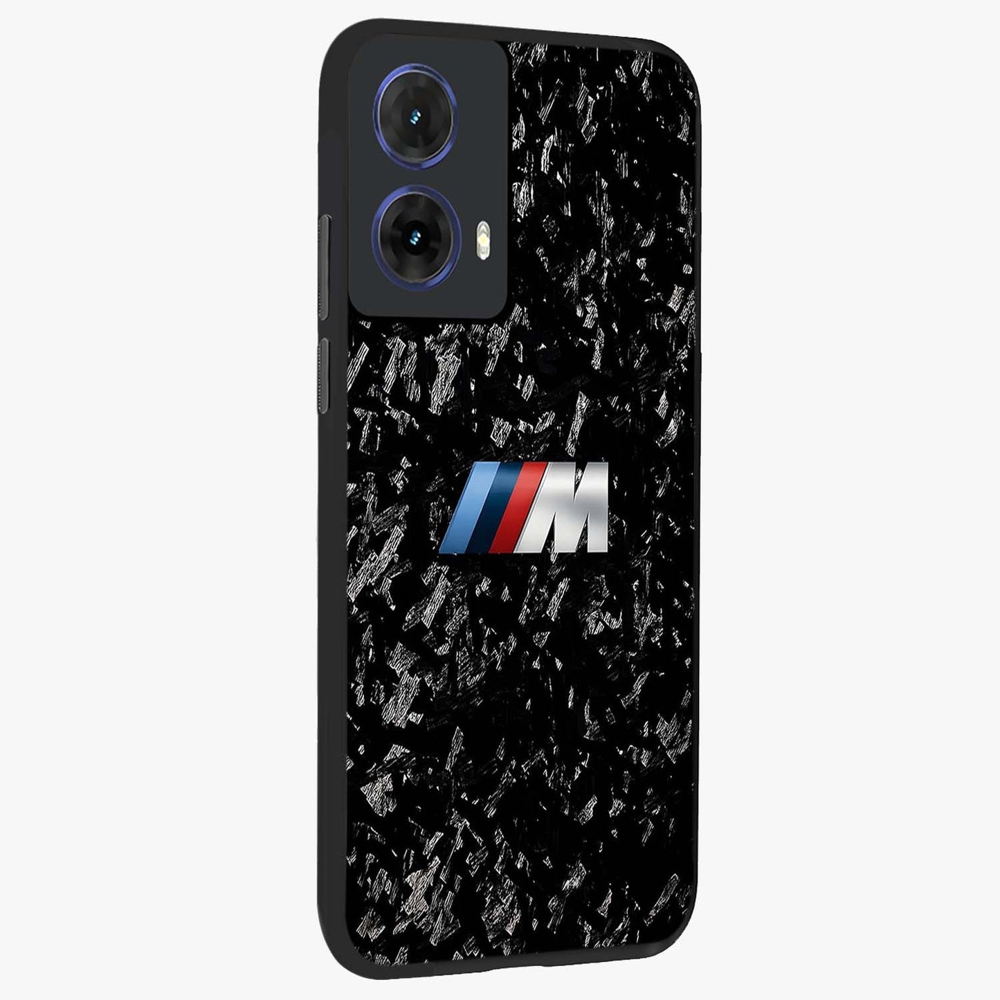 Carbon Speed Mark Glass Case upright view showcasing modern carbon speed graphic with bold automotive theme.