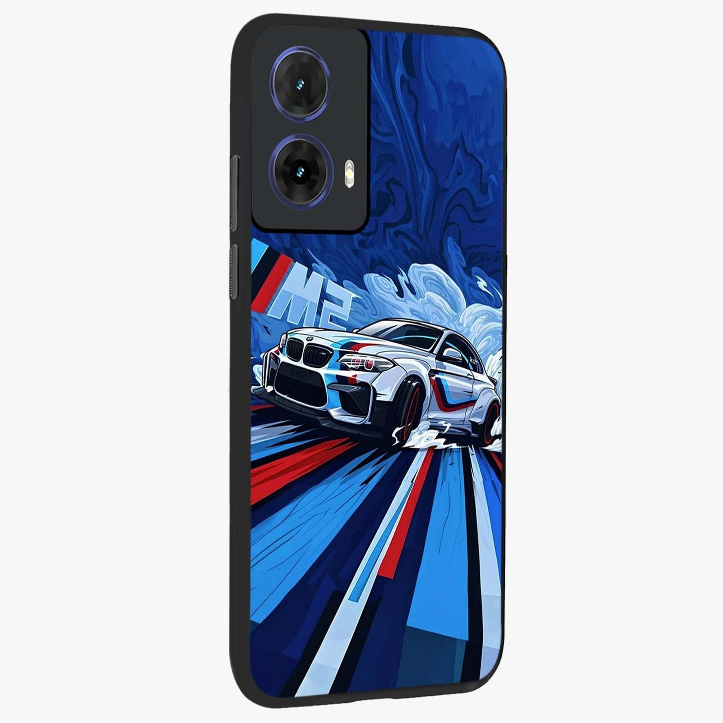 Drift Power Rush Glass Case upright view showcasing high speed racing artwork with bold automotive theme.