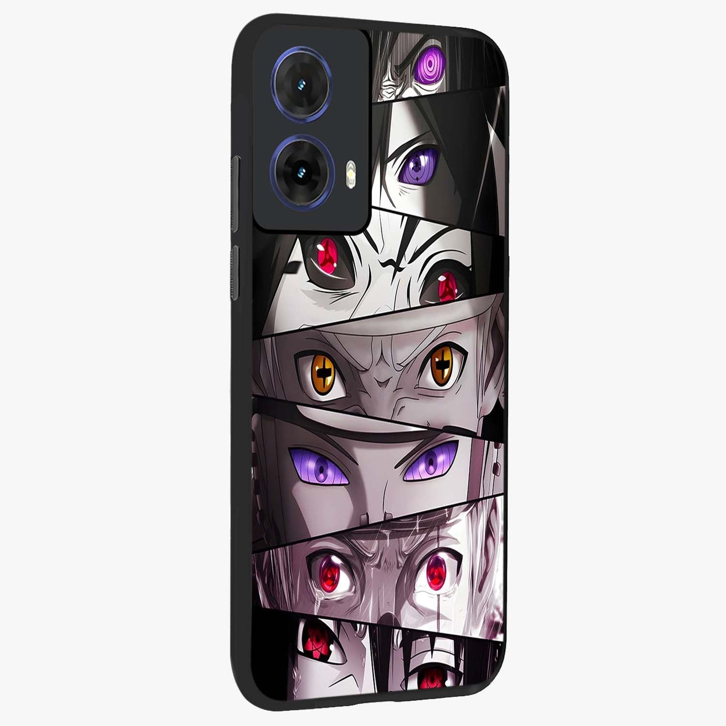 Eyes of Destiny Glass Case upright view showcasing symbolic eye artwork with dramatic artistic theme.