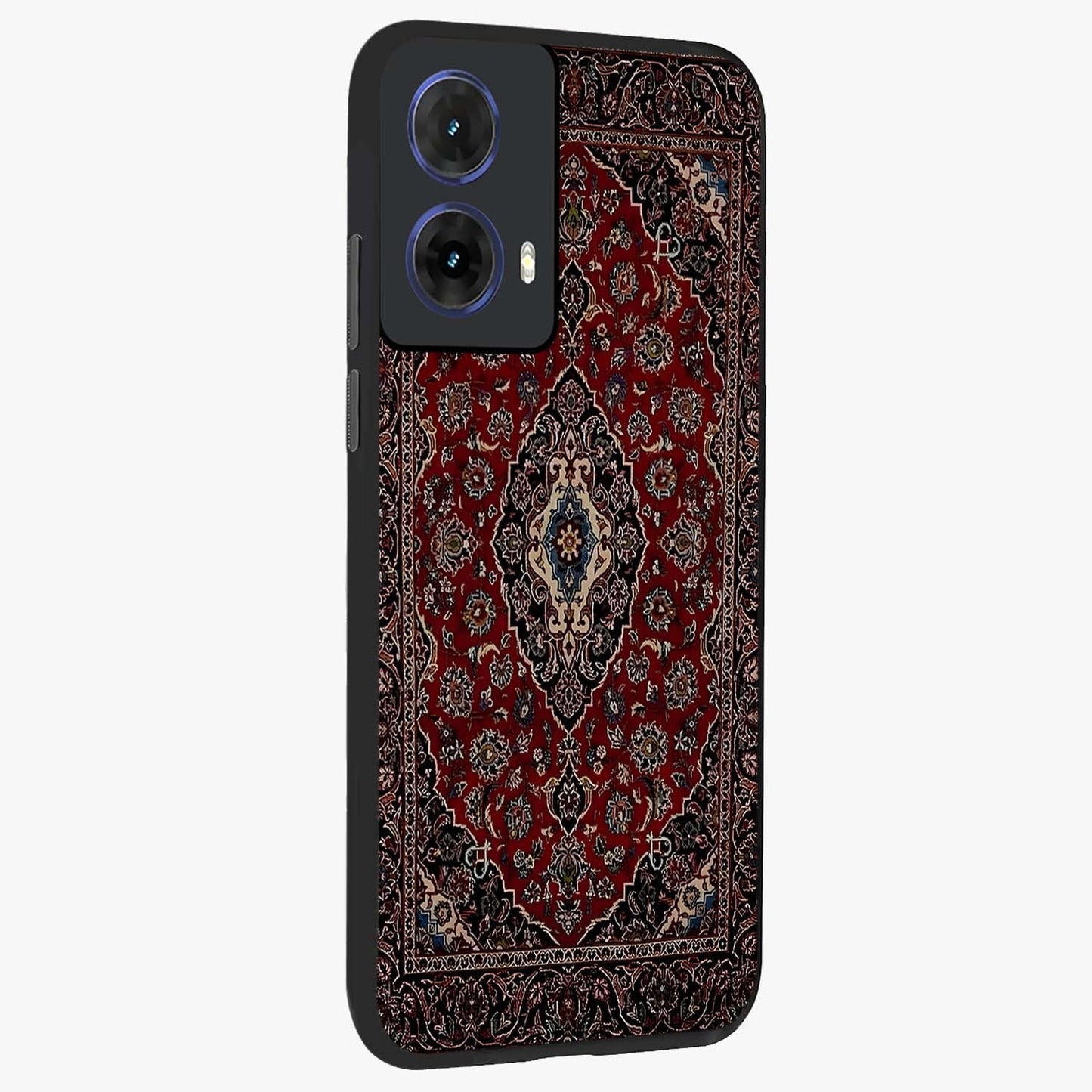 Heritage Carpet Royale Glass Case upright view showcasing detailed ornamental artwork with luxurious traditional theme.