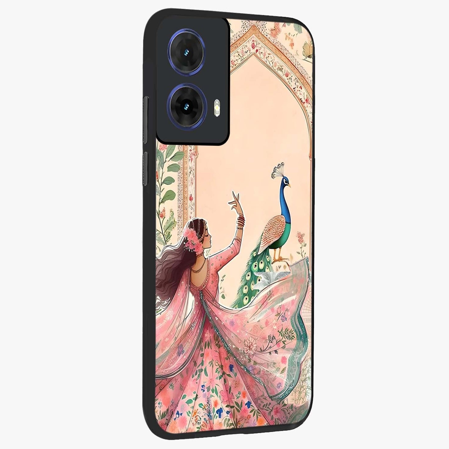 Royal Grace Muse Glass Case upright view showcasing stylish artistic artwork with sophisticated royal theme.