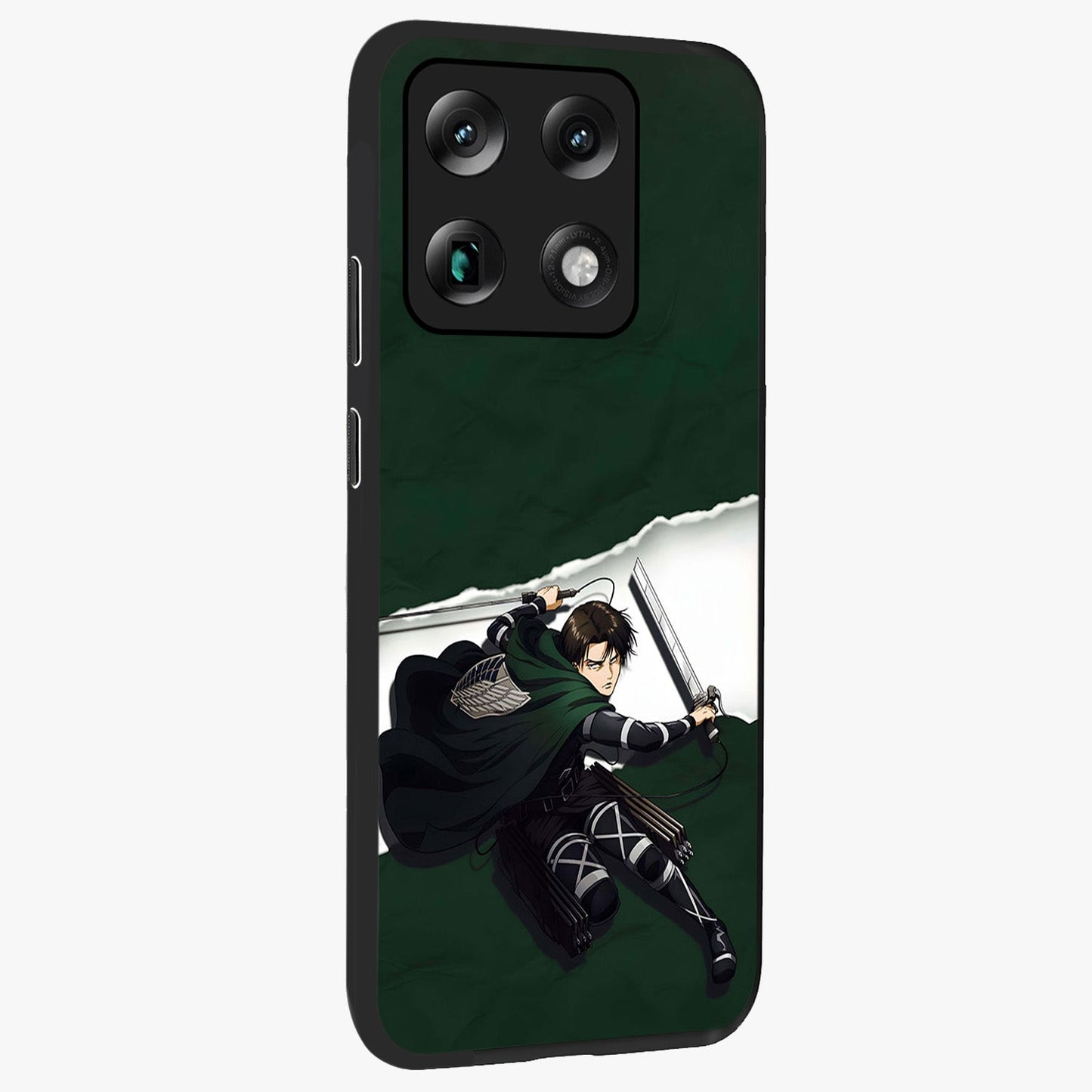 Emerald War Vanguard Glass Case upright view showcasing dramatic warrior artwork with bold fantasy theme.